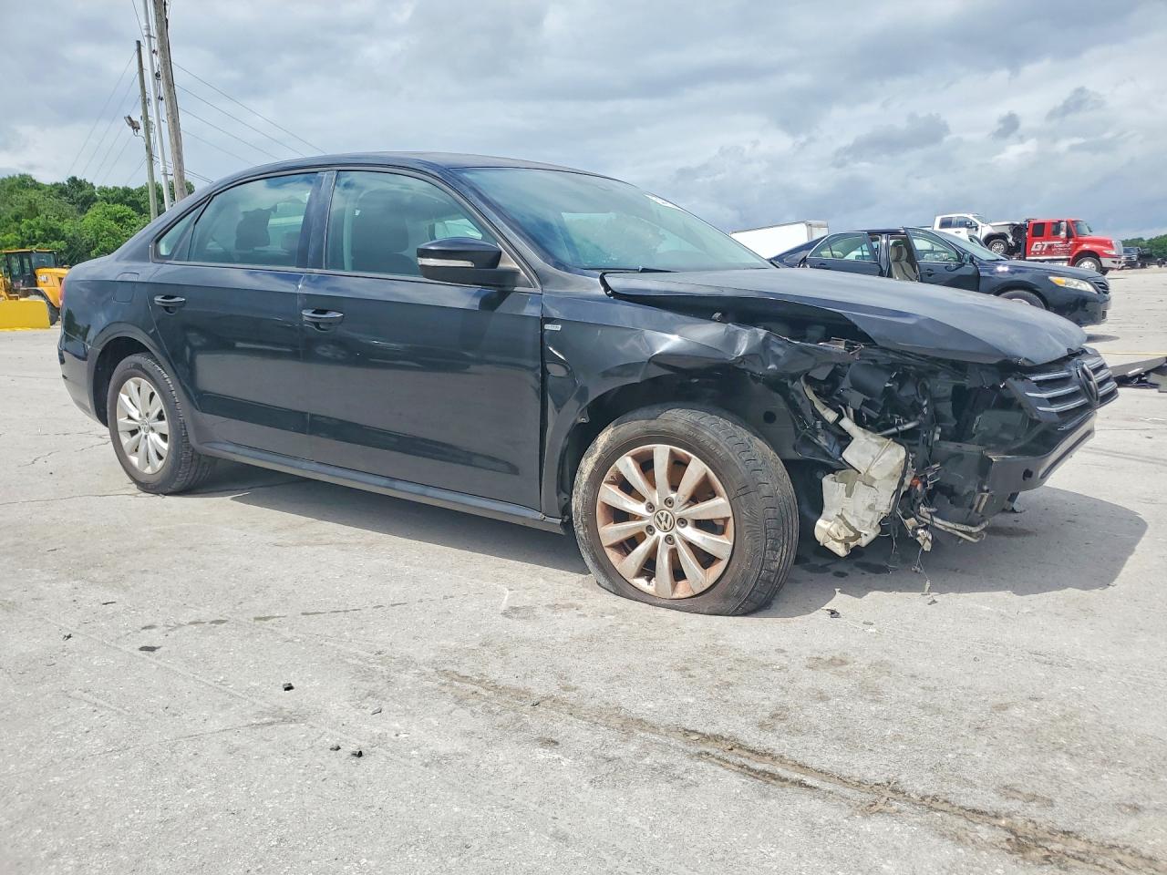 2014 Volkswagen Passat S Black vin: 1VWAT7A31EC063589