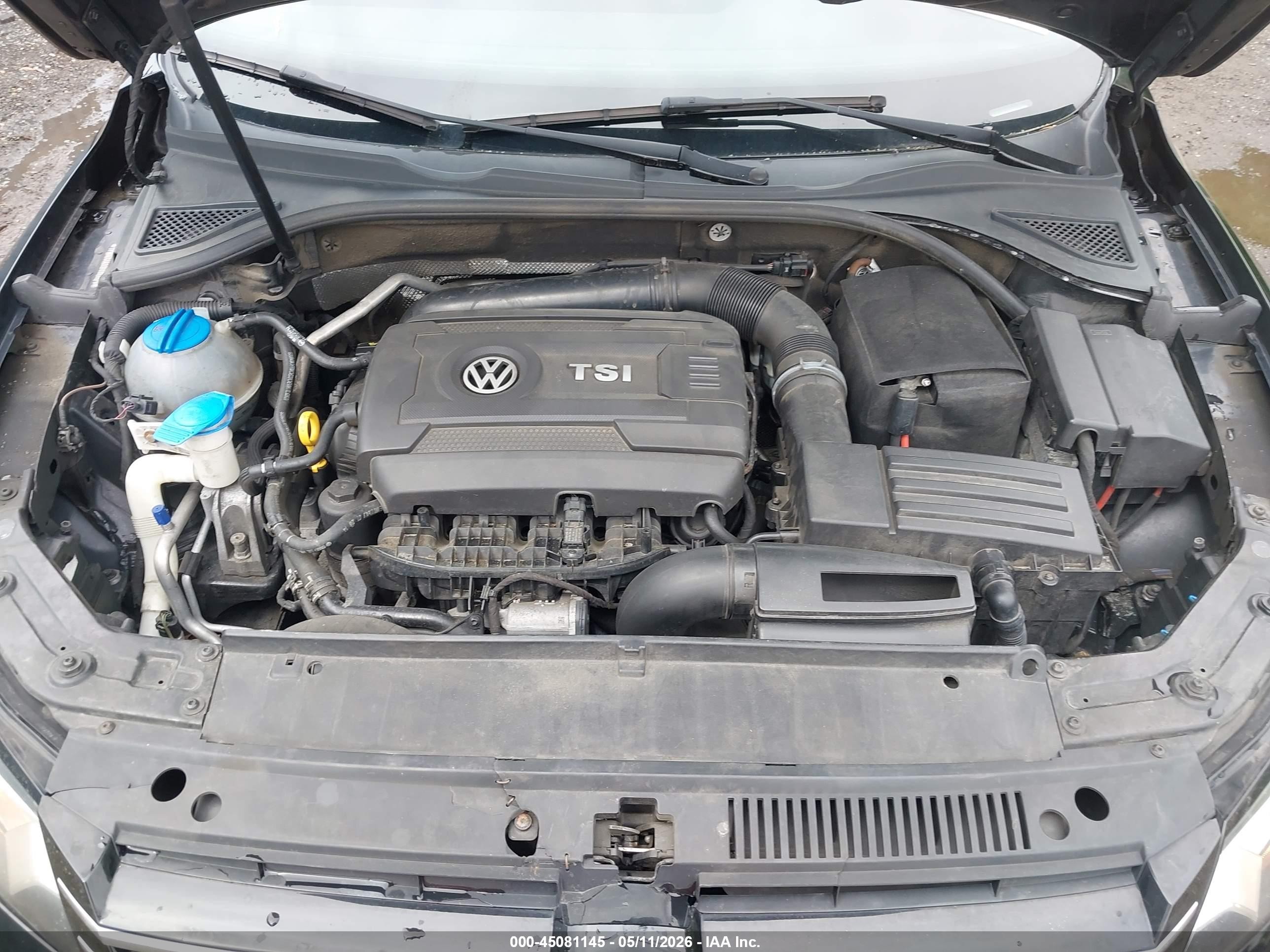 2015 Volkswagen Passat 1.8t S Black vin: 1VWAT7A31FC040976