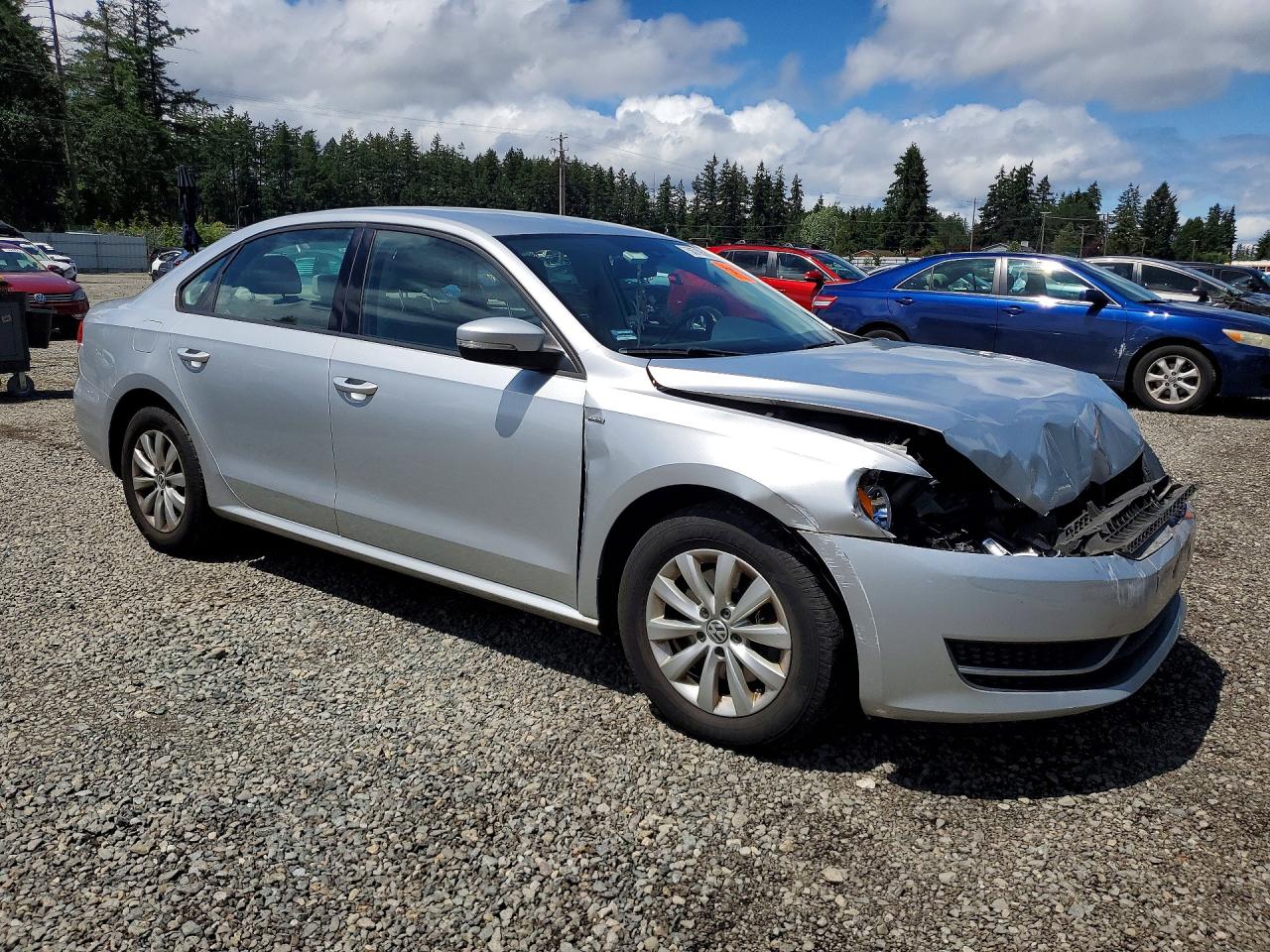 2015 Volkswagen Passat S Silver vin: 1VWAT7A31FC050763