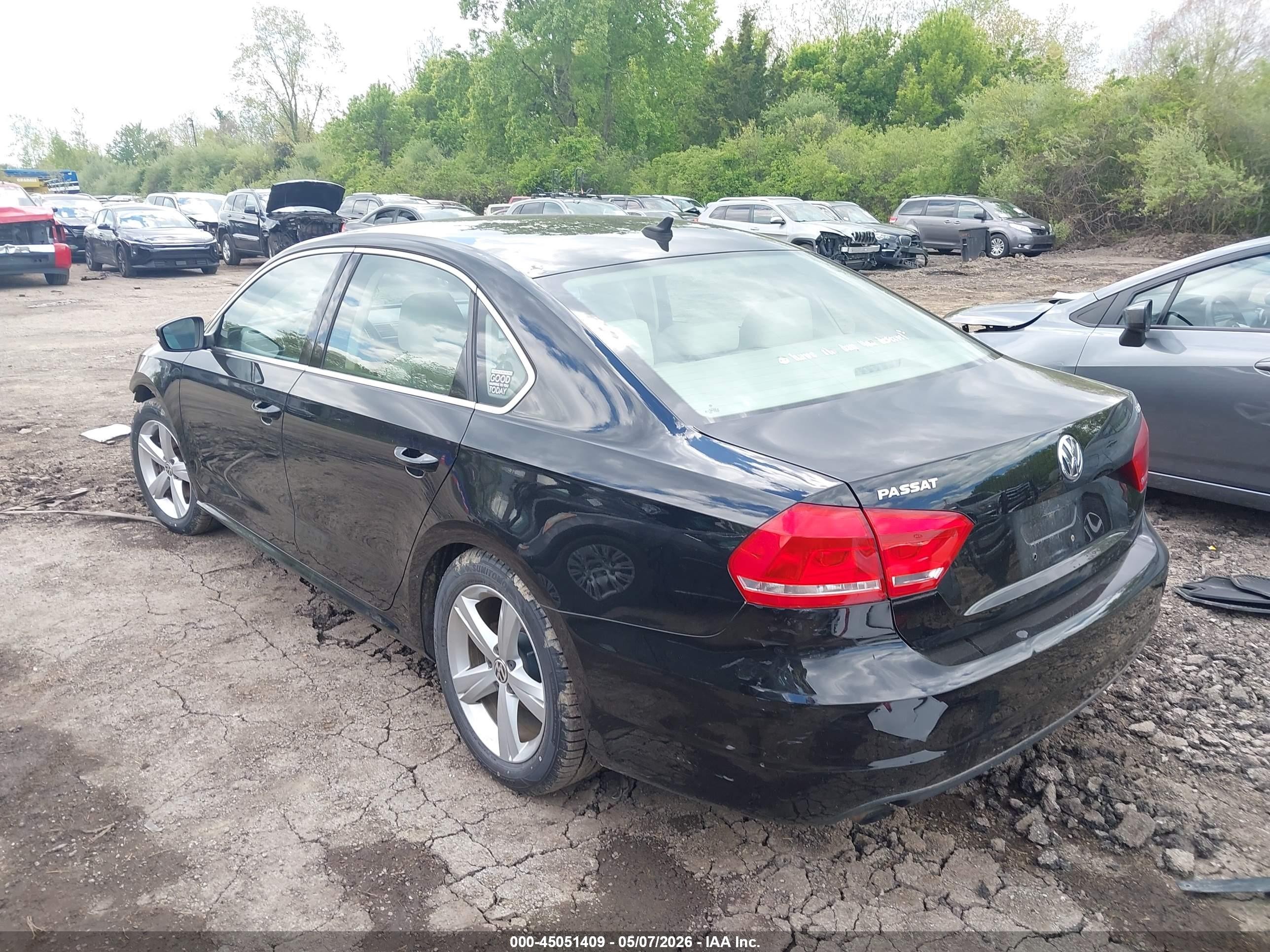2015 Volkswagen Passat 1.8t Limited Edition Black vin: 1VWAT7A31FC094634