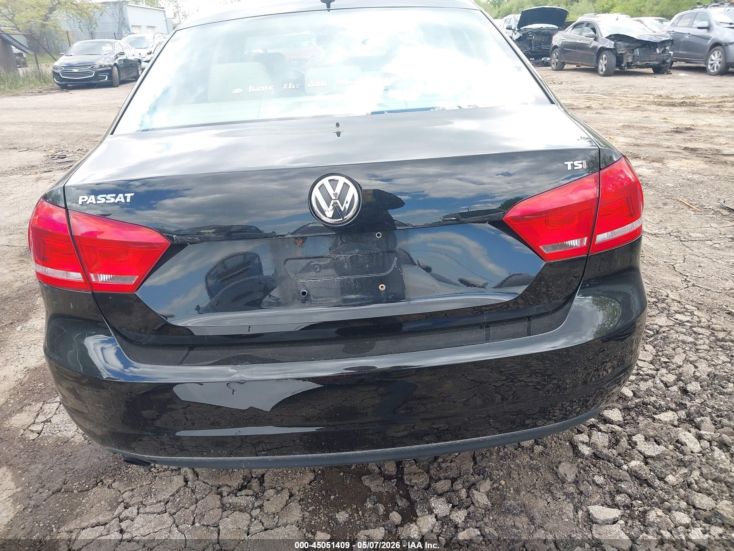 2015 Volkswagen Passat 1.8t Limited Edition Black vin: 1VWAT7A31FC094634