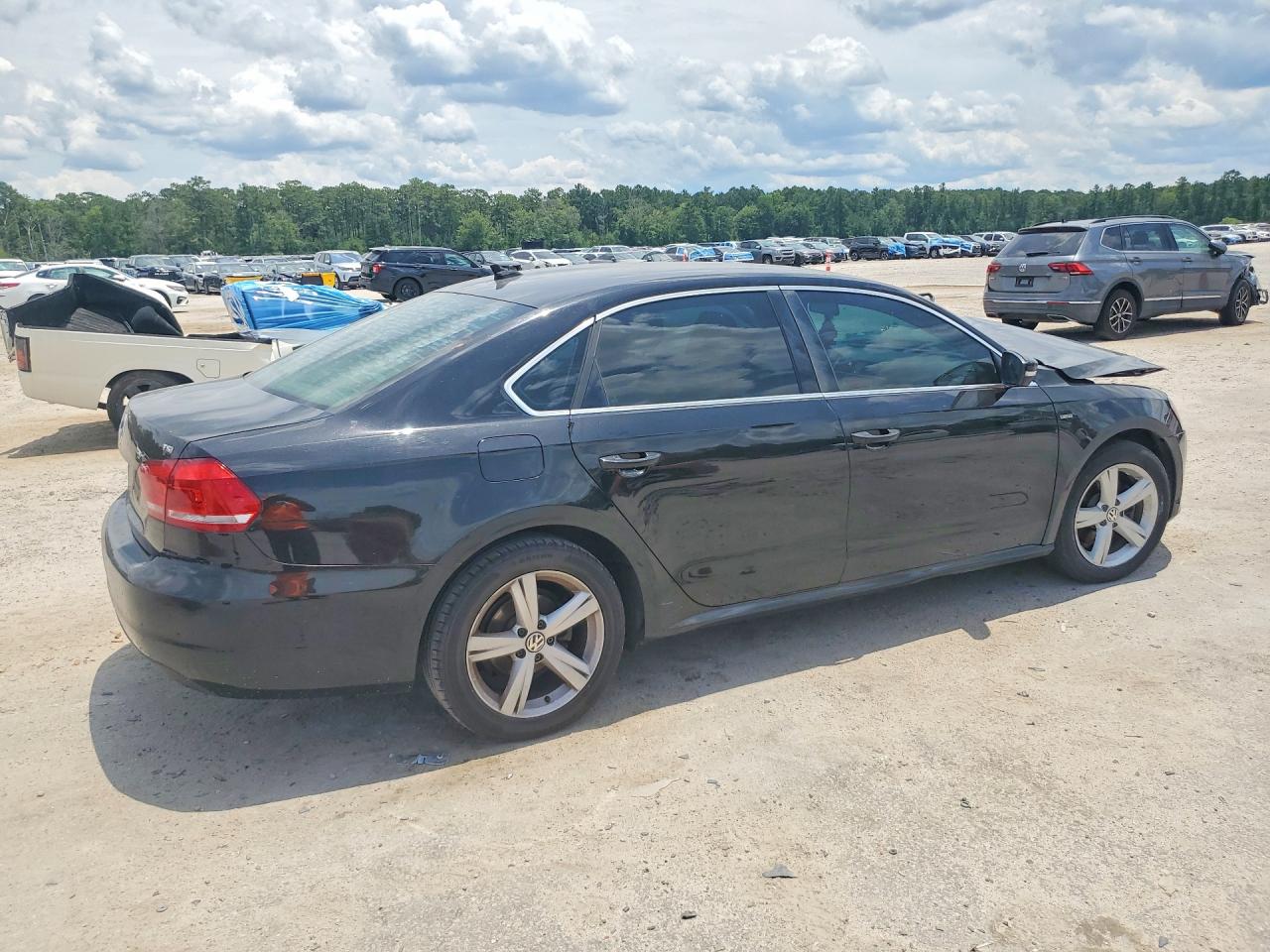 2015 Volkswagen Passat S Automatic Black vin: 1VWAT7A31FC097291