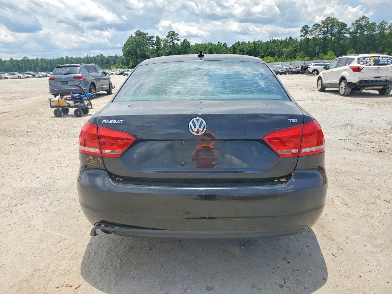 2015 Volkswagen Passat S Automatic Black vin: 1VWAT7A31FC097291