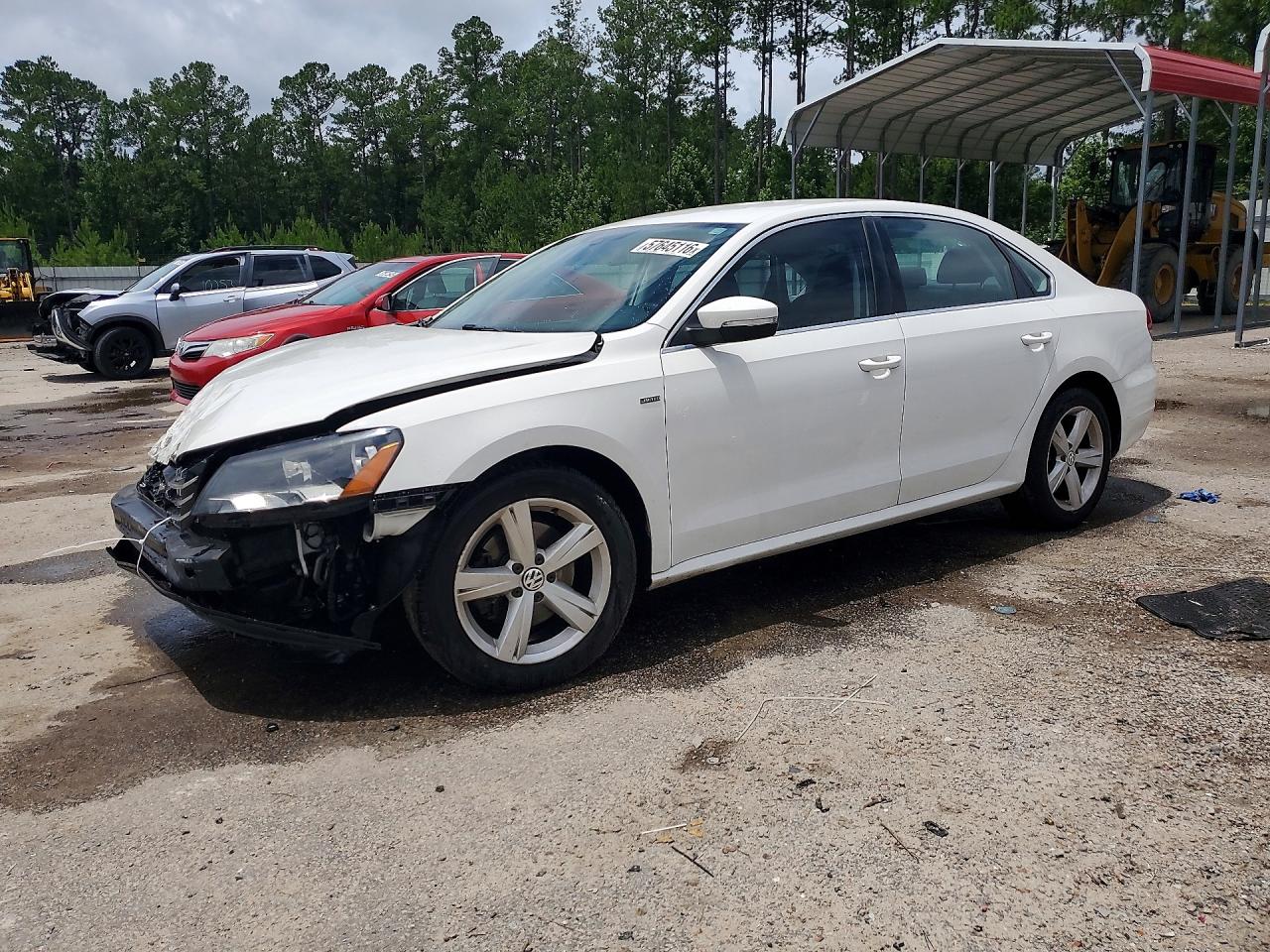 2015 Volkswagen Passat S White vin: 1VWAT7A31FC106183