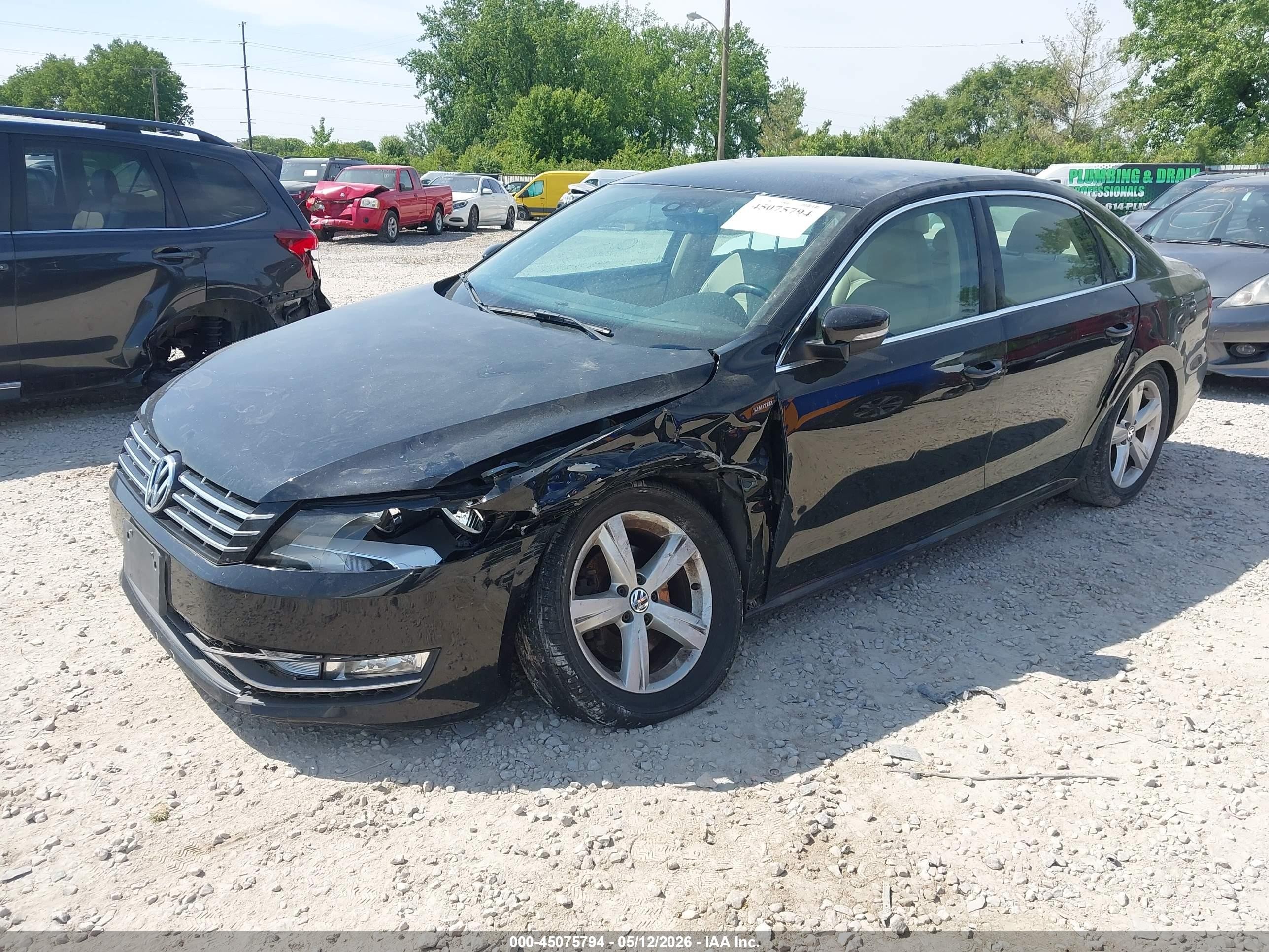 2015 Volkswagen Passat 1.8t Limited Edition Black vin: 1VWAT7A31FC114008