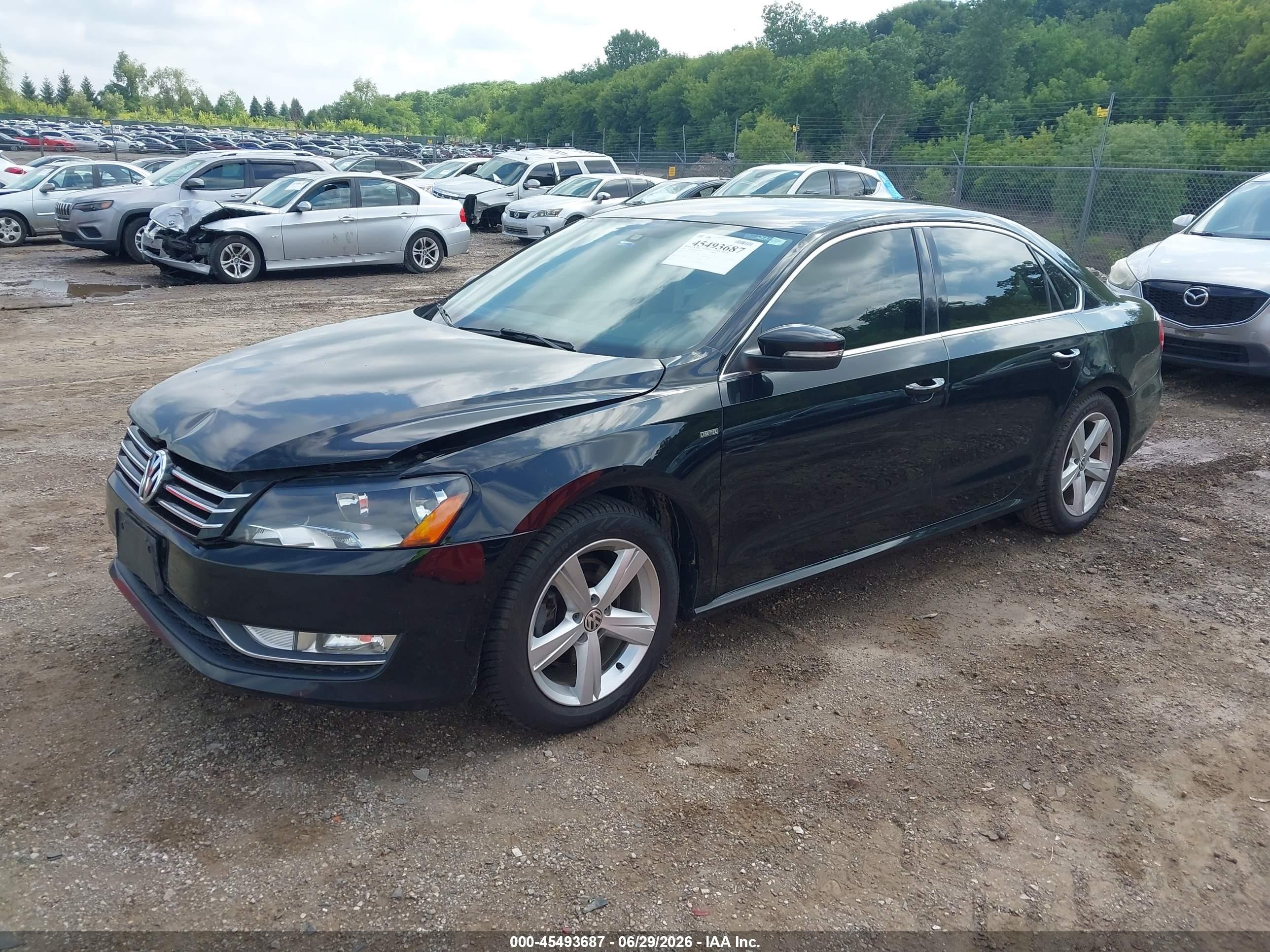 2015 Volkswagen Passat 1.8t Limited Edition Black vin: 1VWAT7A31FC114560