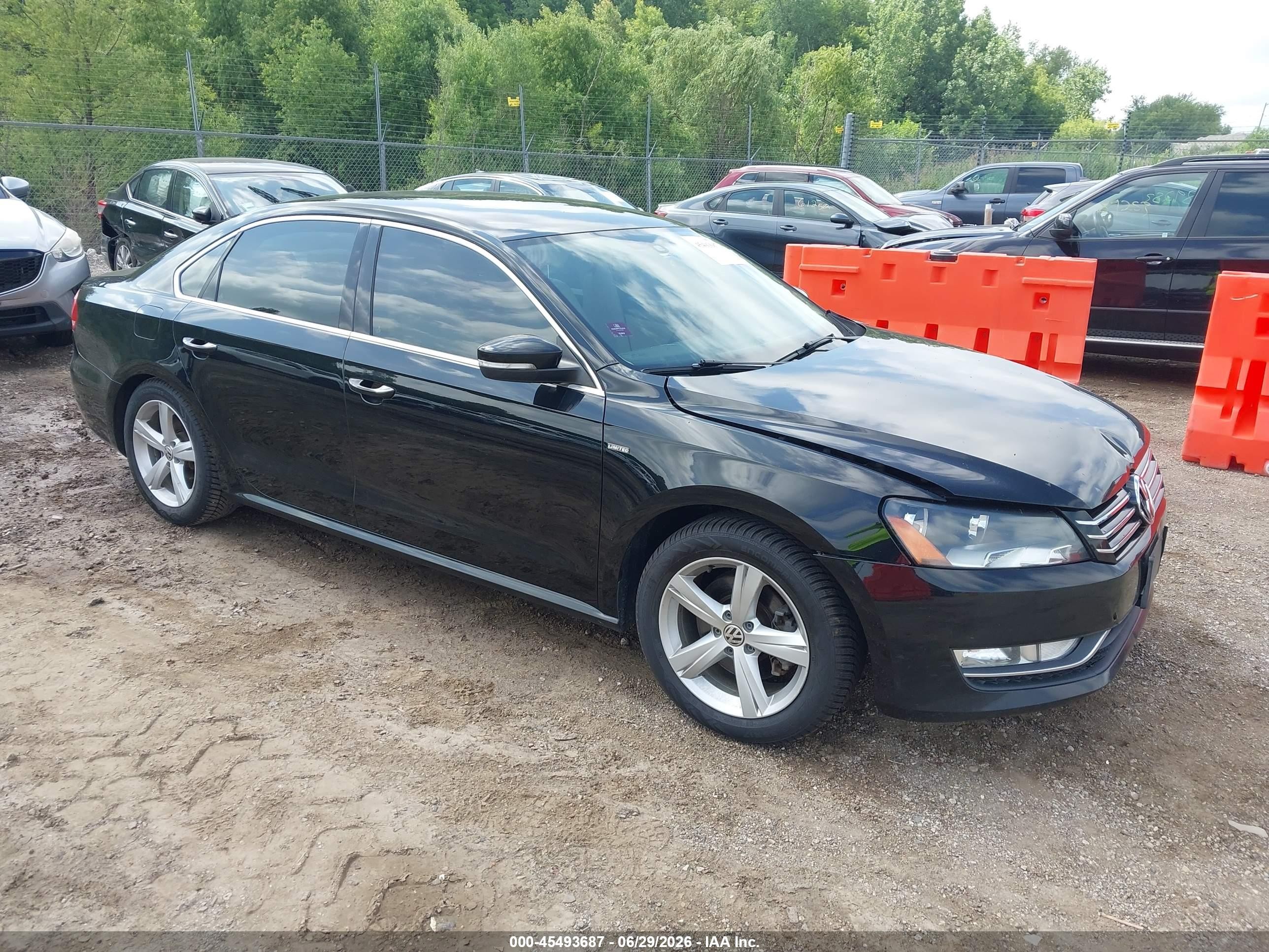 2015 Volkswagen Passat 1.8t Limited Edition Black vin: 1VWAT7A31FC114560