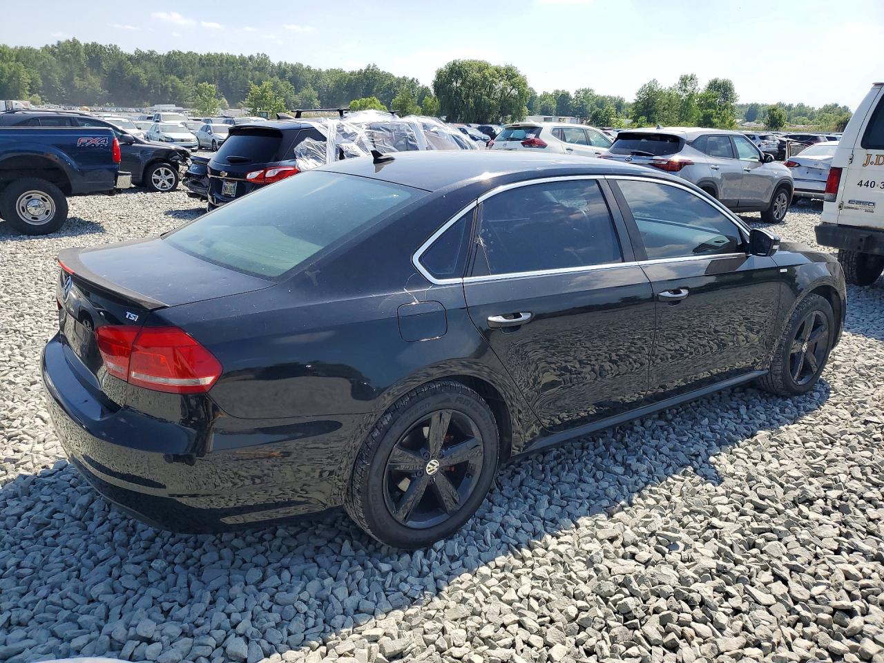2014 Volkswagen Passat S Black vin: 1VWAT7A32EC049880
