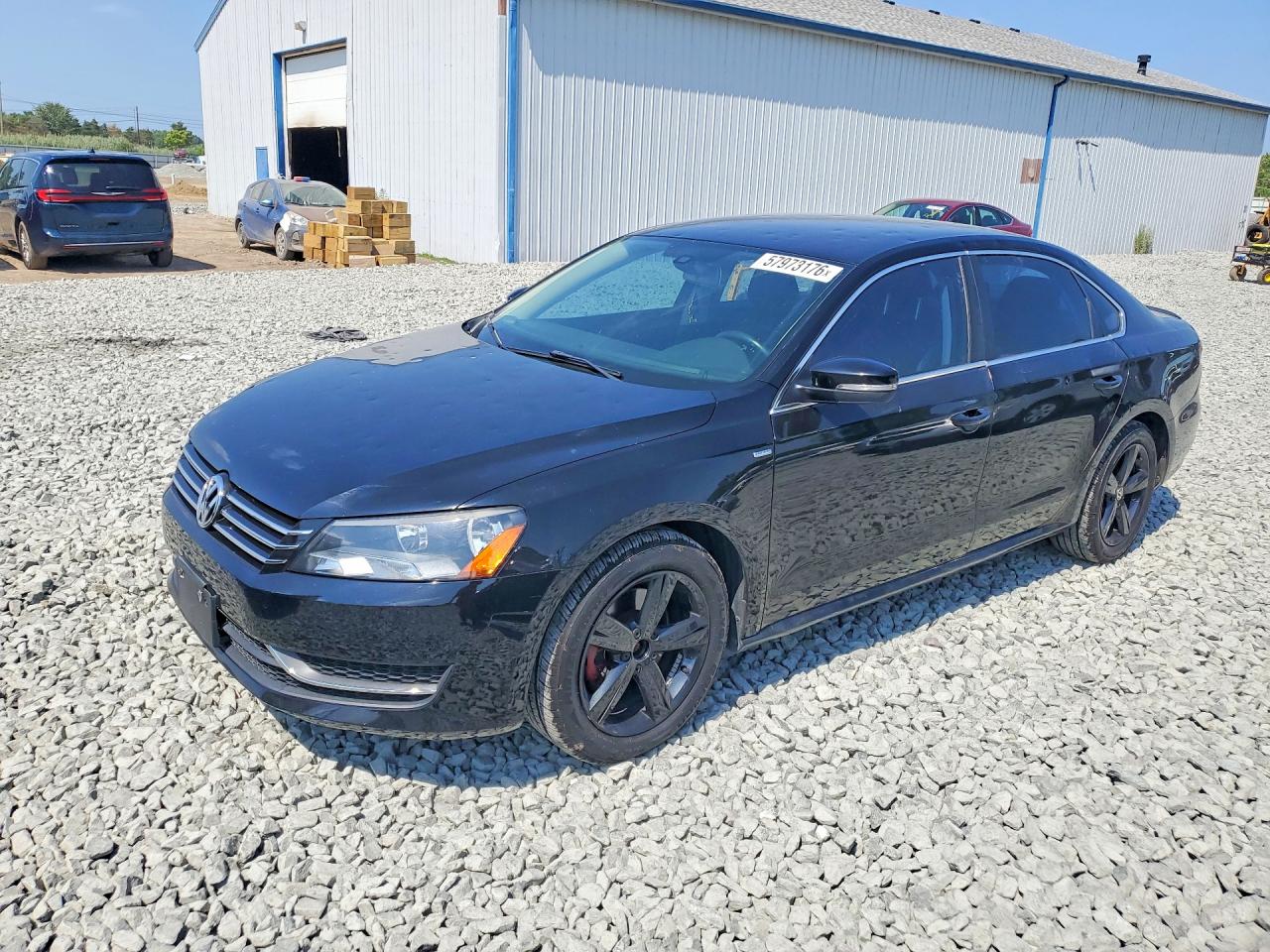 2014 Volkswagen Passat S Black vin: 1VWAT7A32EC049880