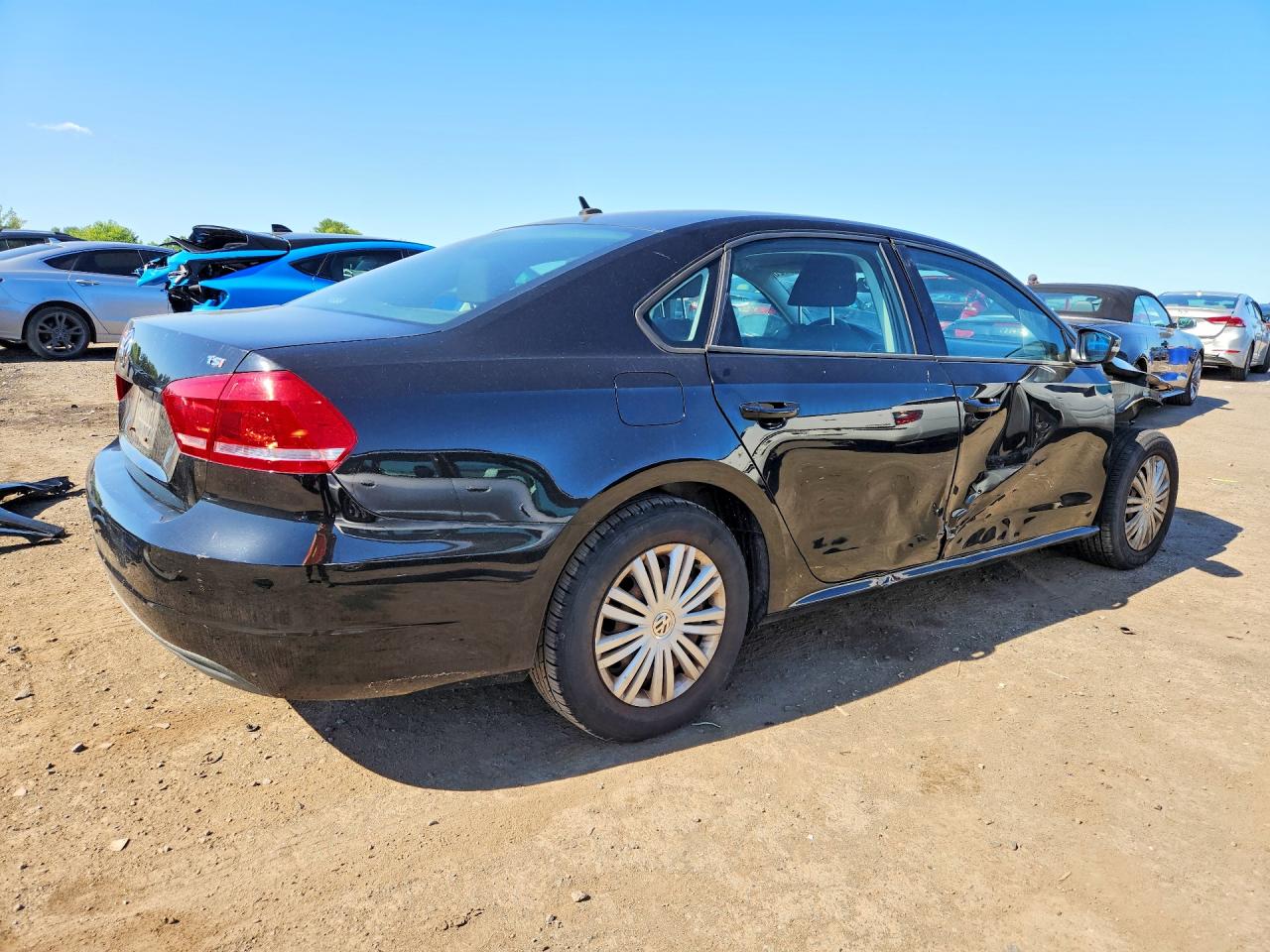 2015 Volkswagen Passat S Black vin: 1VWAT7A32FC003001