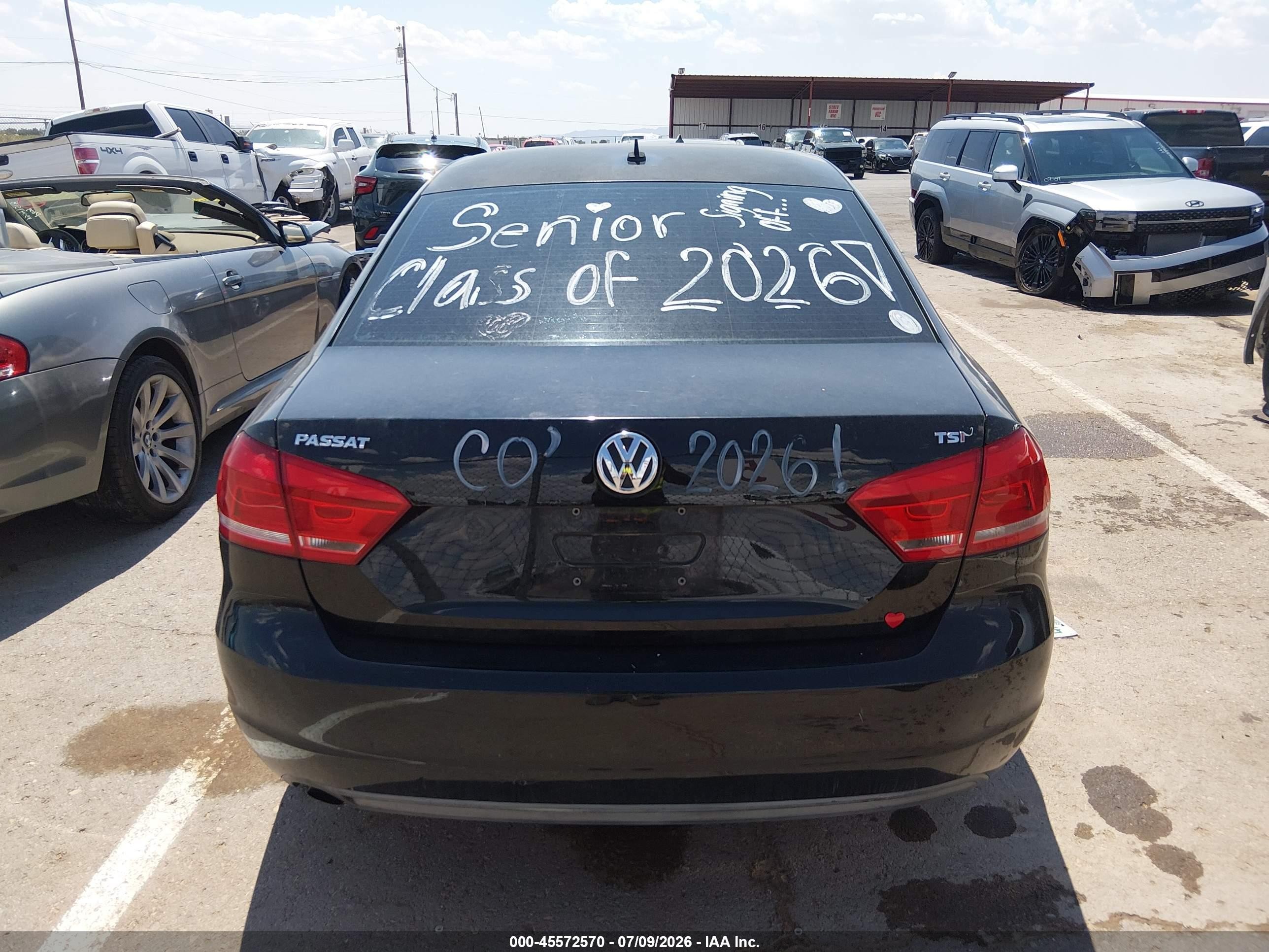 2015 Volkswagen Passat 1.8t S Black vin: 1VWAT7A32FC022664