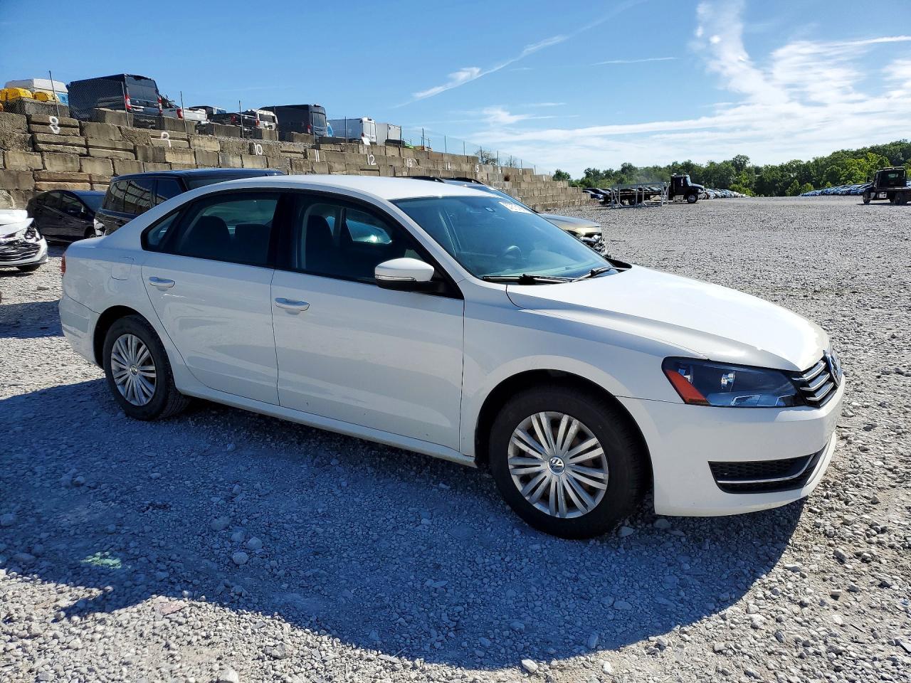 2015 Volkswagen Passat S White vin: 1VWAT7A32FC078569