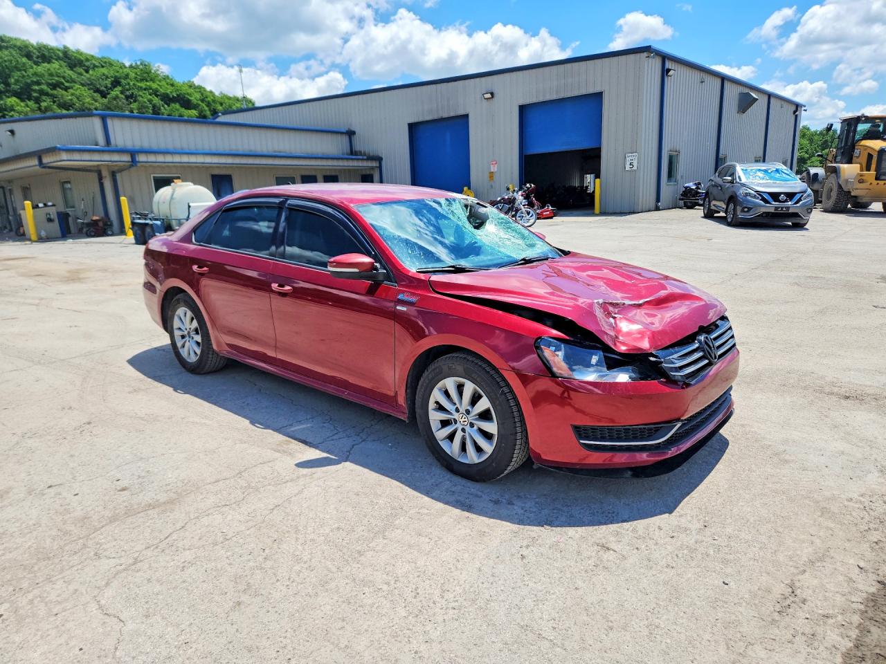 2015 Volkswagen Passat S Burgundy vin: 1VWAT7A32FC080970