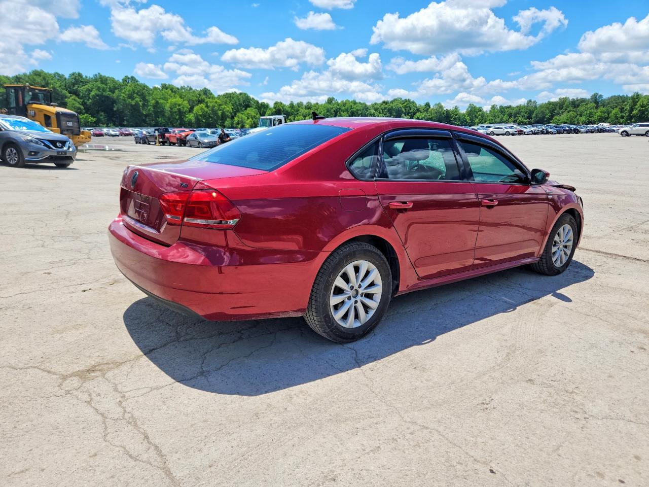 2015 Volkswagen Passat S Burgundy vin: 1VWAT7A32FC080970