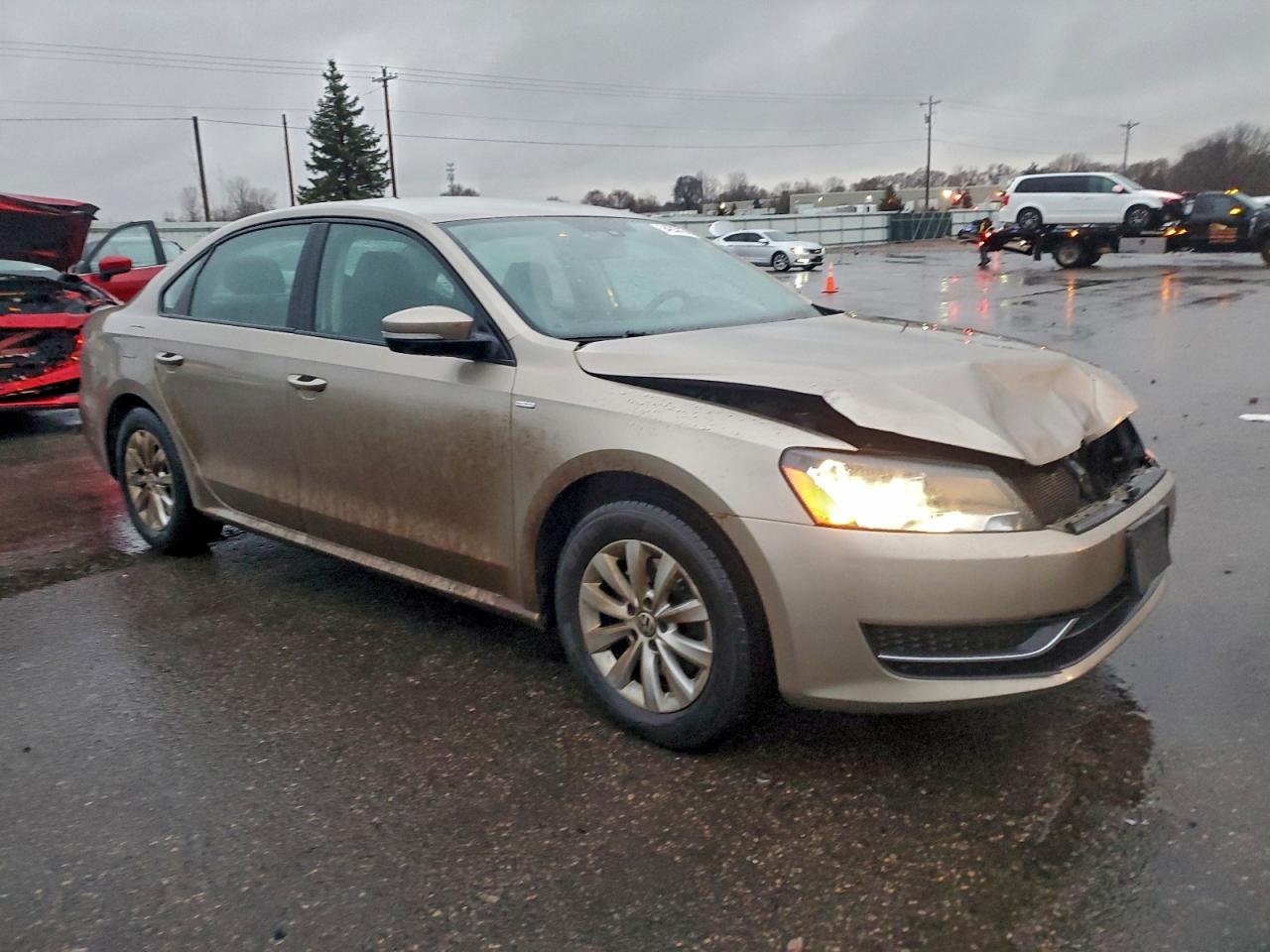 2015 Volkswagen Passat S Tan vin: 1VWAT7A33FC040137
