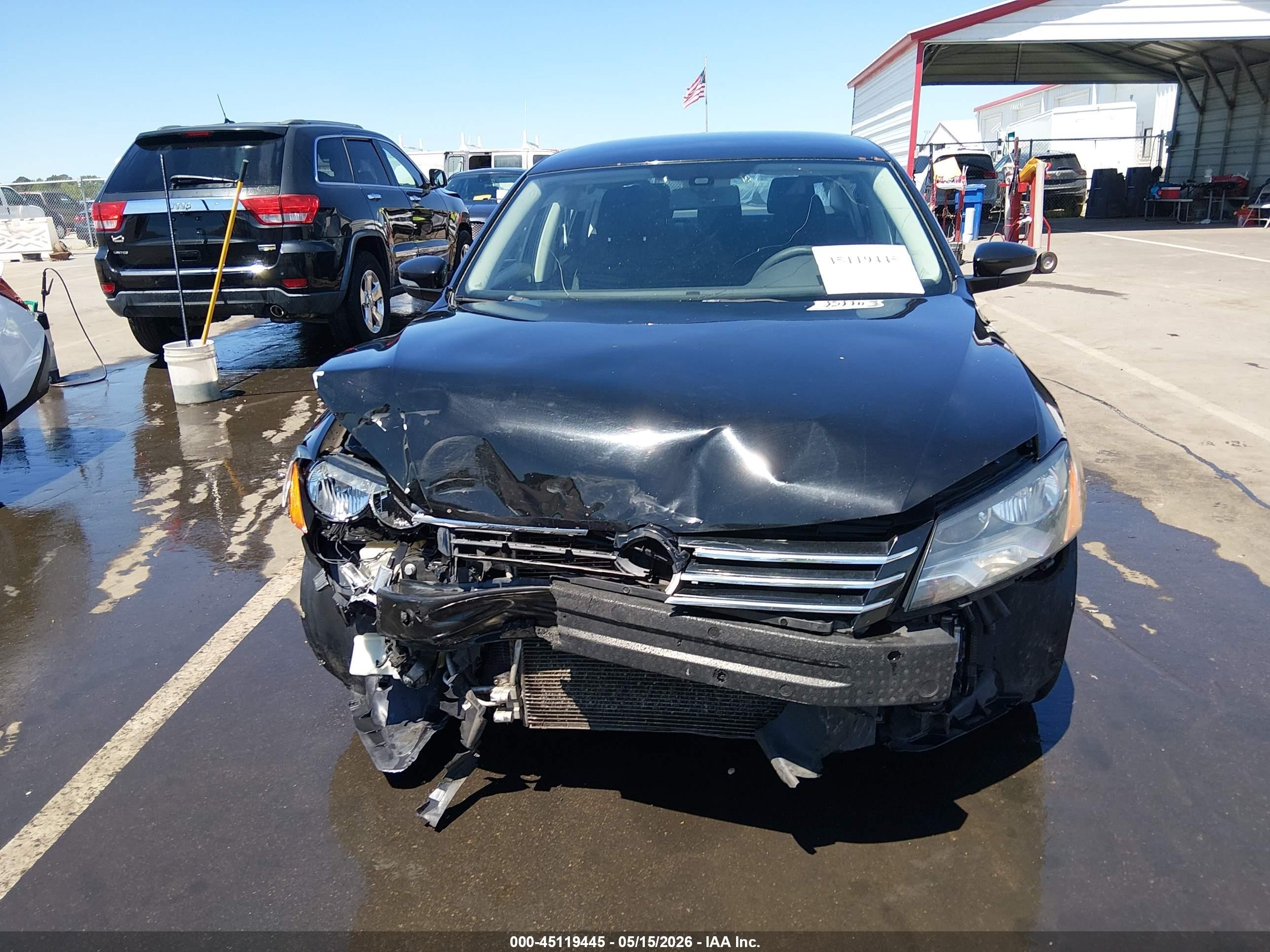 2015 Volkswagen Passat 1.8t S Black vin: 1VWAT7A33FC045628