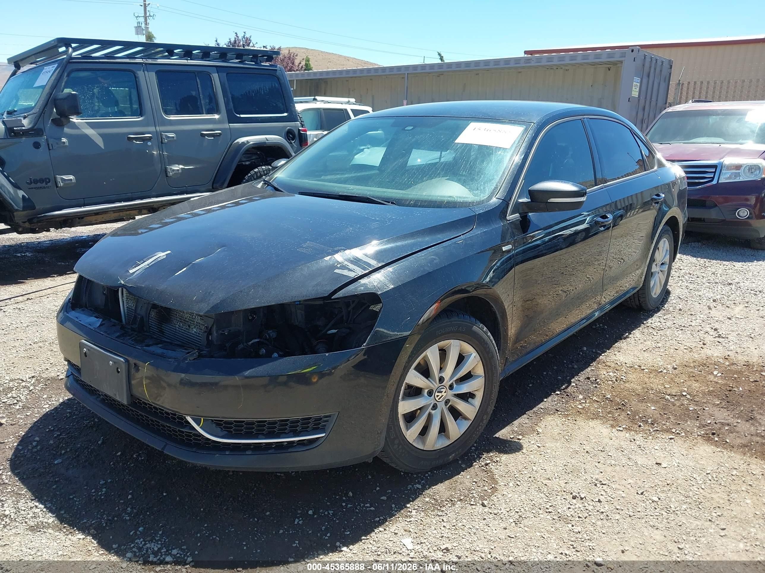 2015 Volkswagen Passat 1.8t Wolfsburg Edition Black vin: 1VWAT7A33FC046049