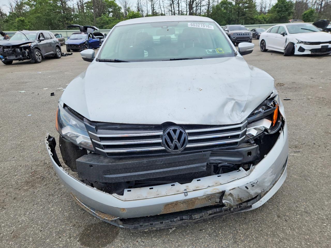 2015 Volkswagen Passat S Silver vin: 1VWAT7A33FC070917
