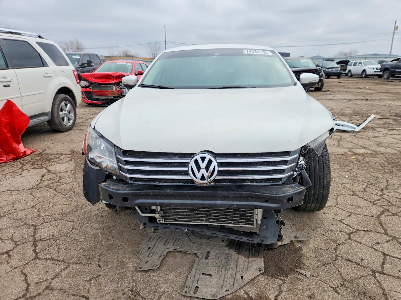 2015 Volkswagen Passat S White vin: 1VWAT7A33FC080279
