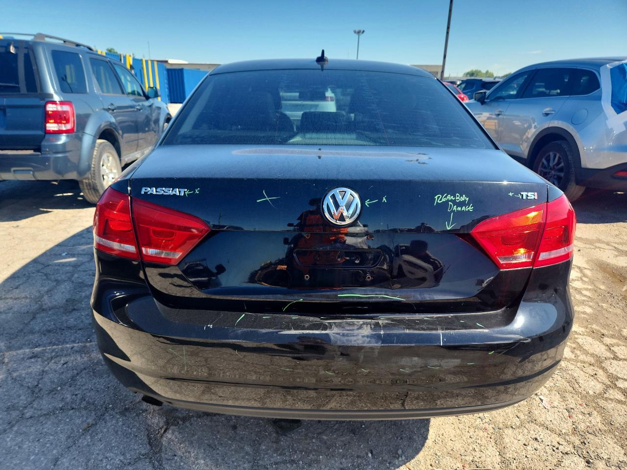 2015 Volkswagen Passat S Black vin: 1VWAT7A33FC114558
