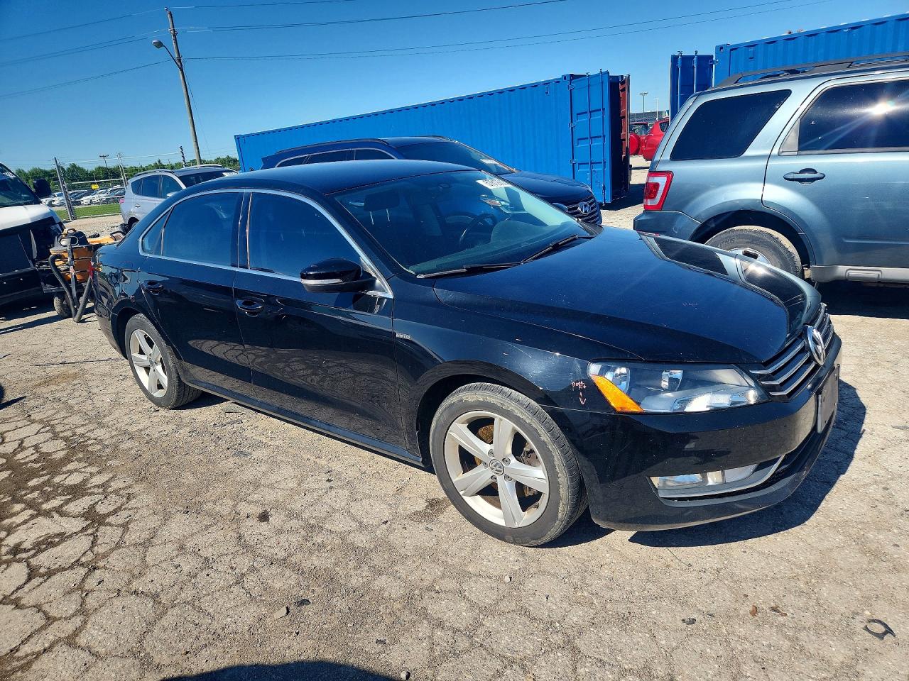 2015 Volkswagen Passat S Black vin: 1VWAT7A33FC114558