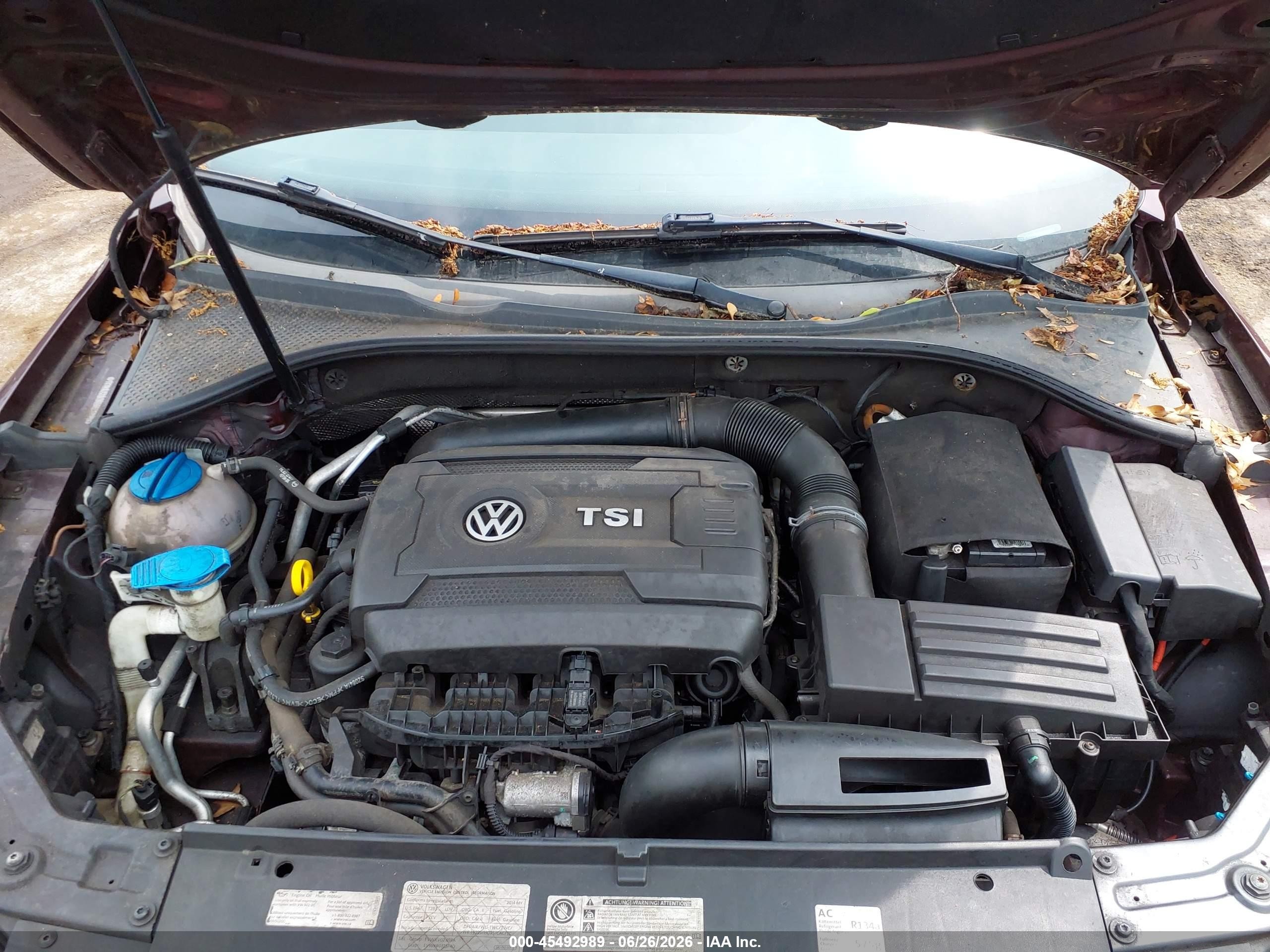 2014 Volkswagen Passat 1.8t Wolfsburg Edition Maroon vin: 1VWAT7A34EC058919