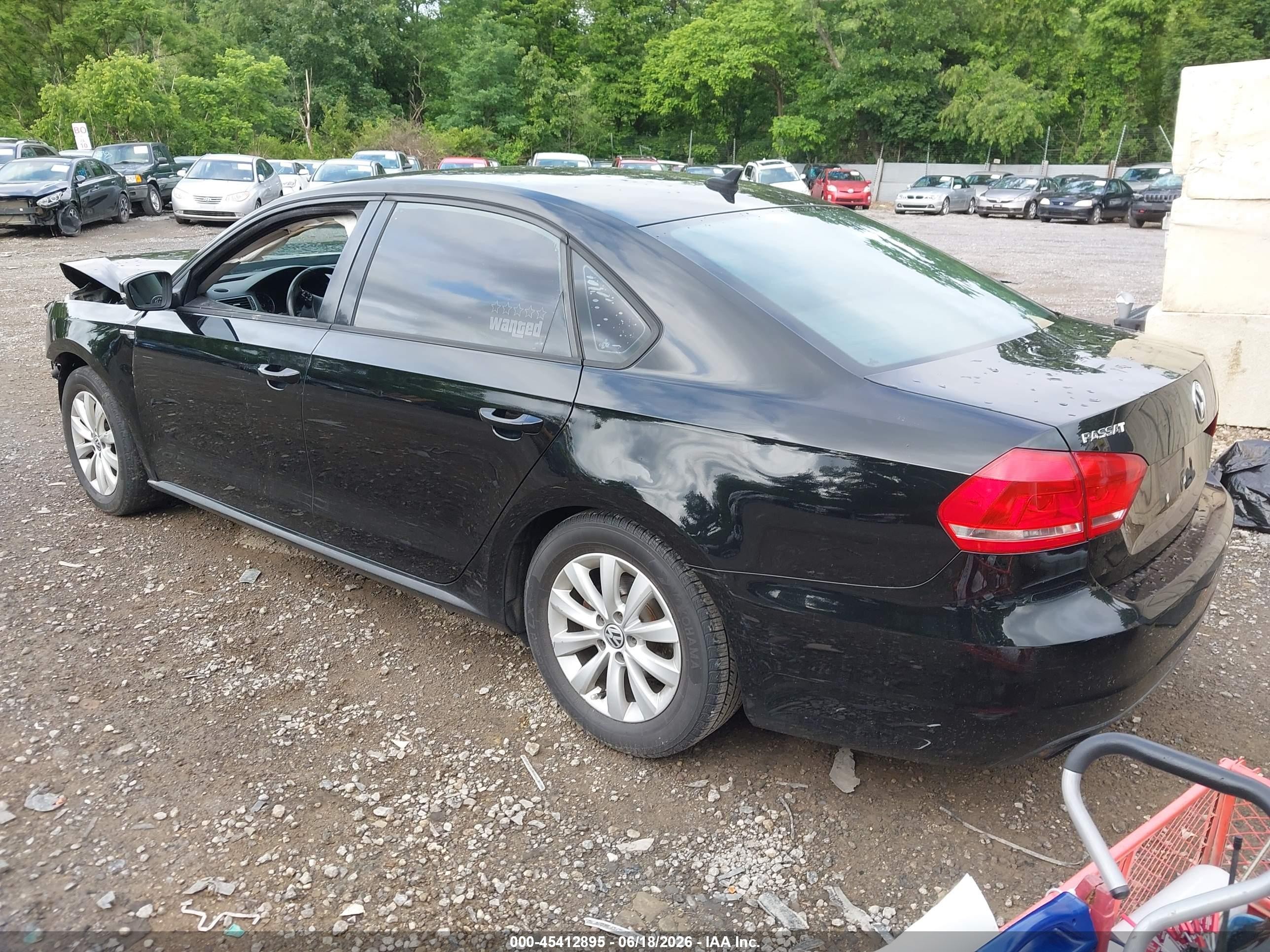 2015 Volkswagen Passat 1.8t Wolfsburg Edition Black vin: 1VWAT7A34FC002769