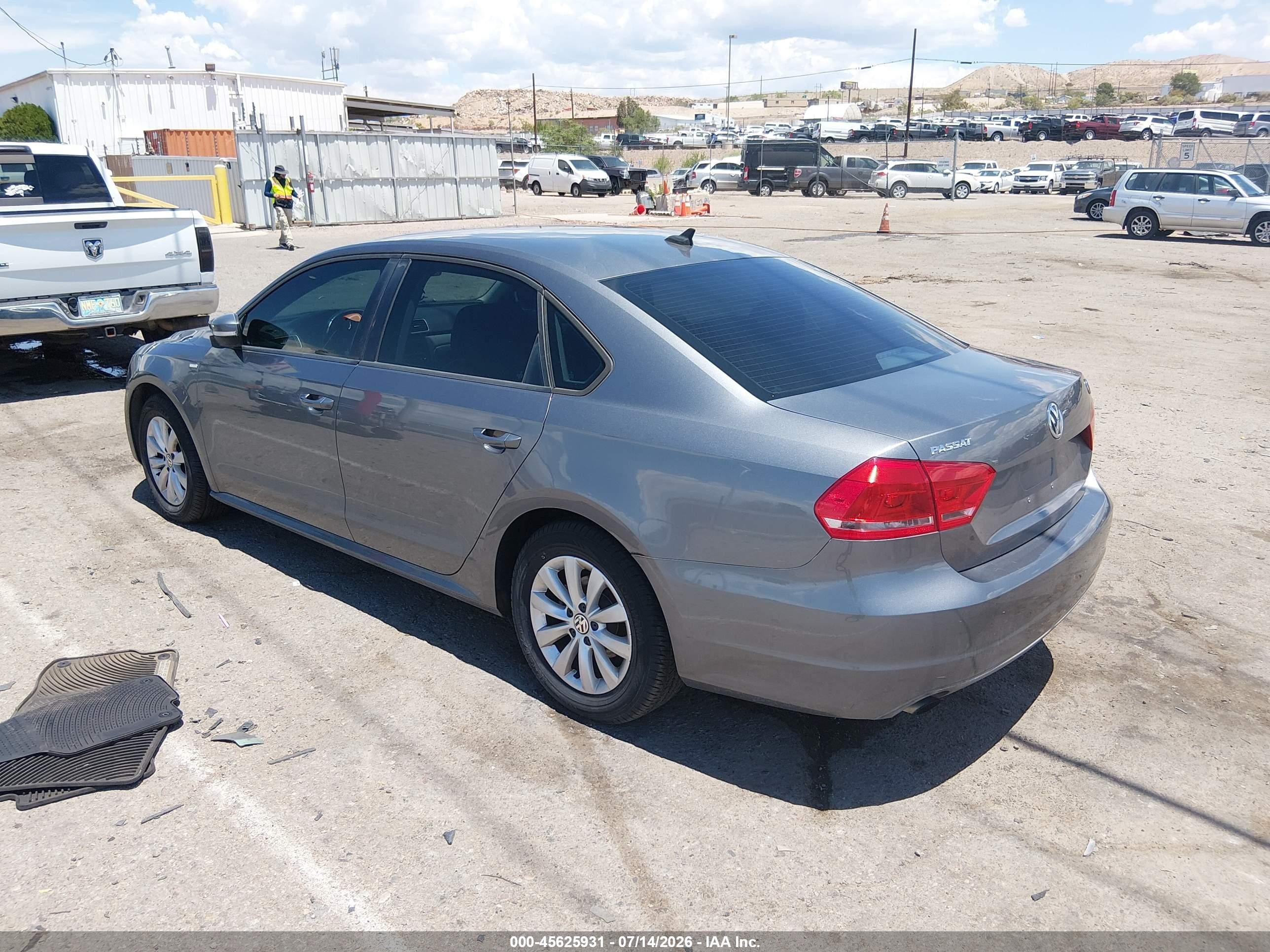 2015 Volkswagen Passat 1.8t Wolfsburg Edition Gray vin: 1VWAT7A34FC018955