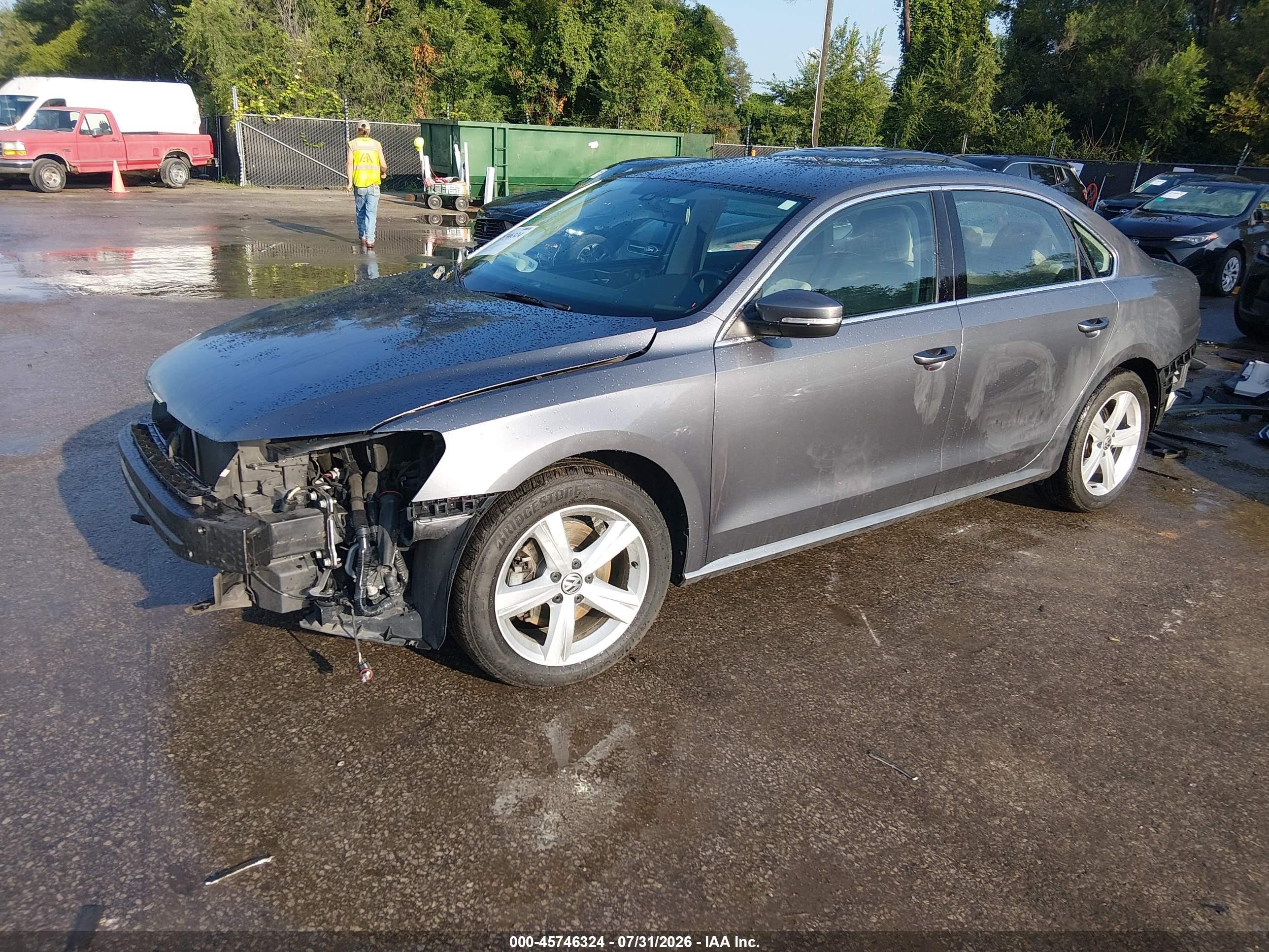 2015 Volkswagen Passat 1.8t Limited Edition Серый vin: 1VWAT7A34FC086835