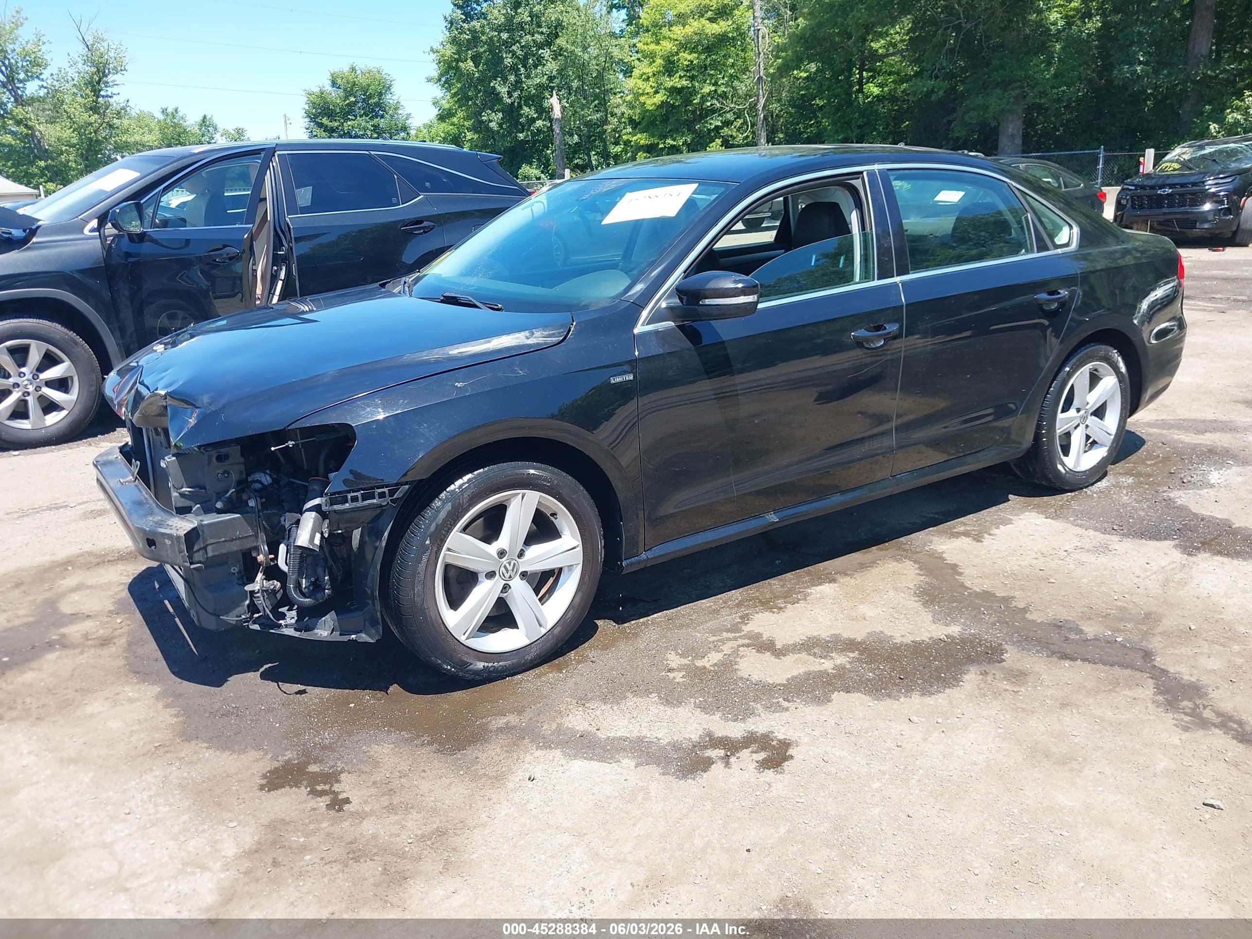 2015 Volkswagen Passat 1.8t Limited Edition Black vin: 1VWAT7A34FC115928