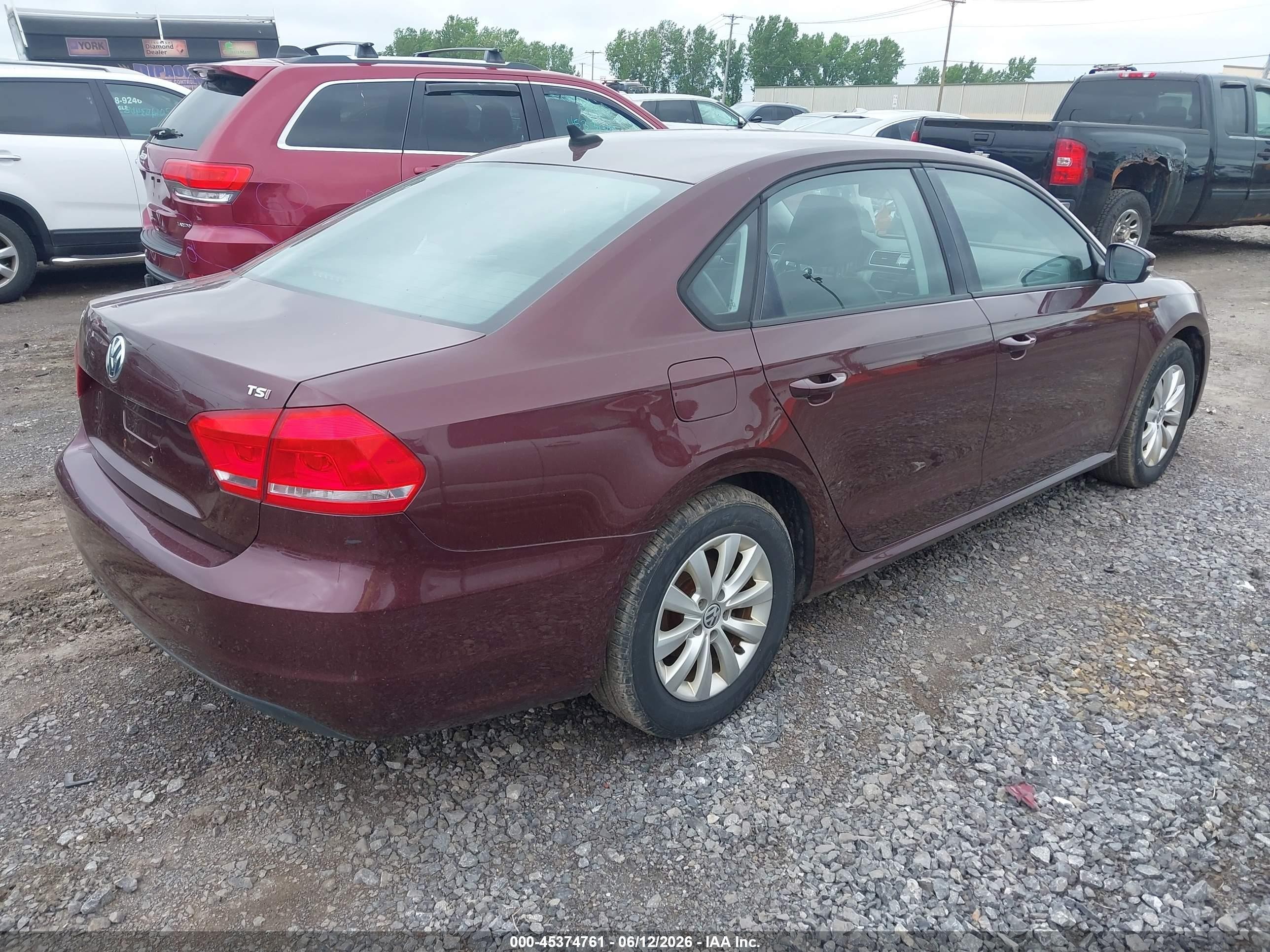 2014 Volkswagen Passat 1.8t Wolfsburg Edition Purple vin: 1VWAT7A35EC081061