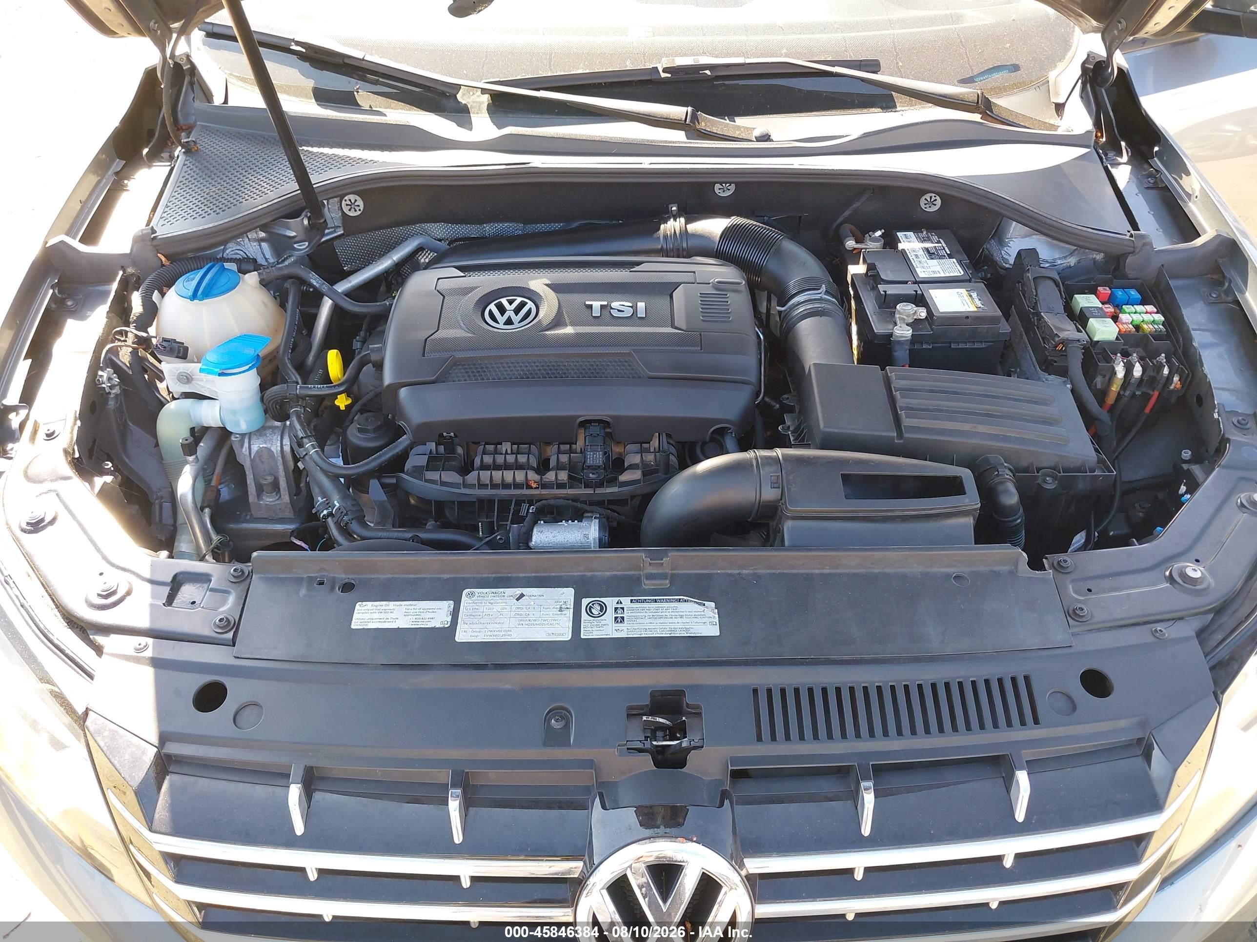 2014 Volkswagen Passat 1.8t Wolfsburg Edition Gray vin: 1VWAT7A35EC094957