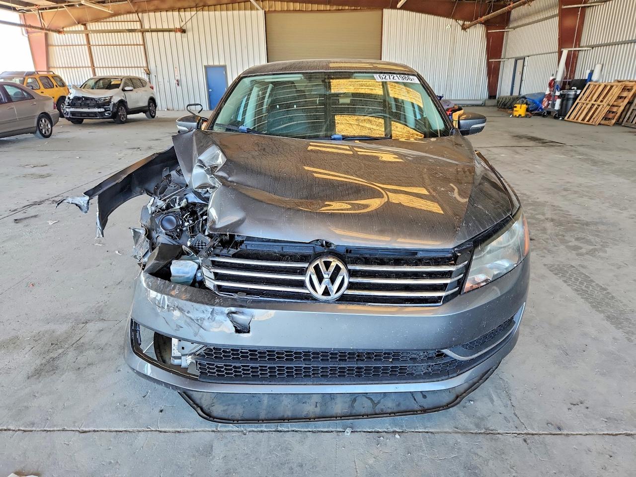 2014 Volkswagen Passat S Gray vin: 1VWAT7A35EC098829