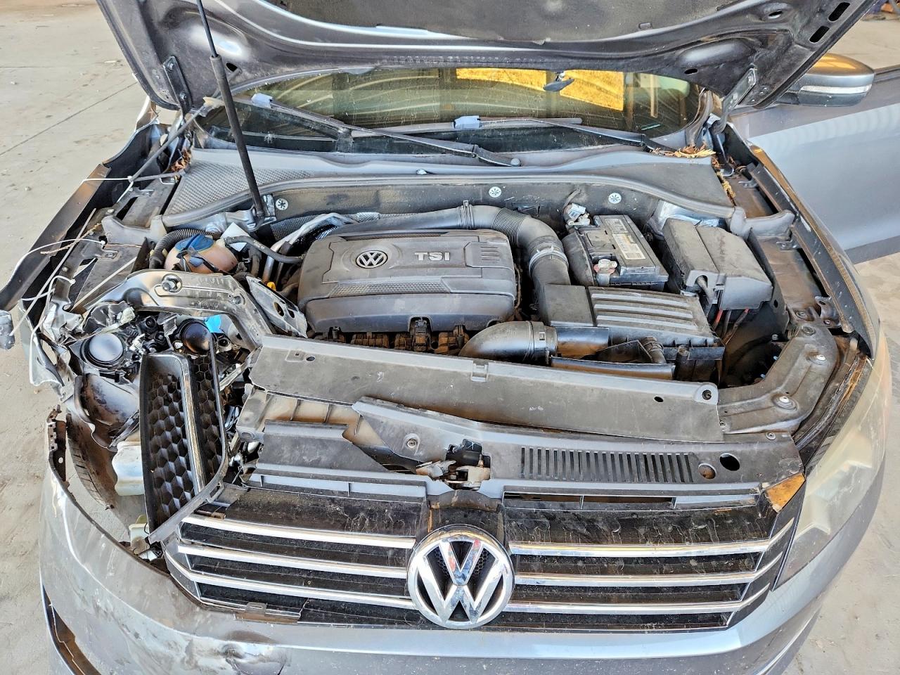 2014 Volkswagen Passat S Gray vin: 1VWAT7A35EC098829