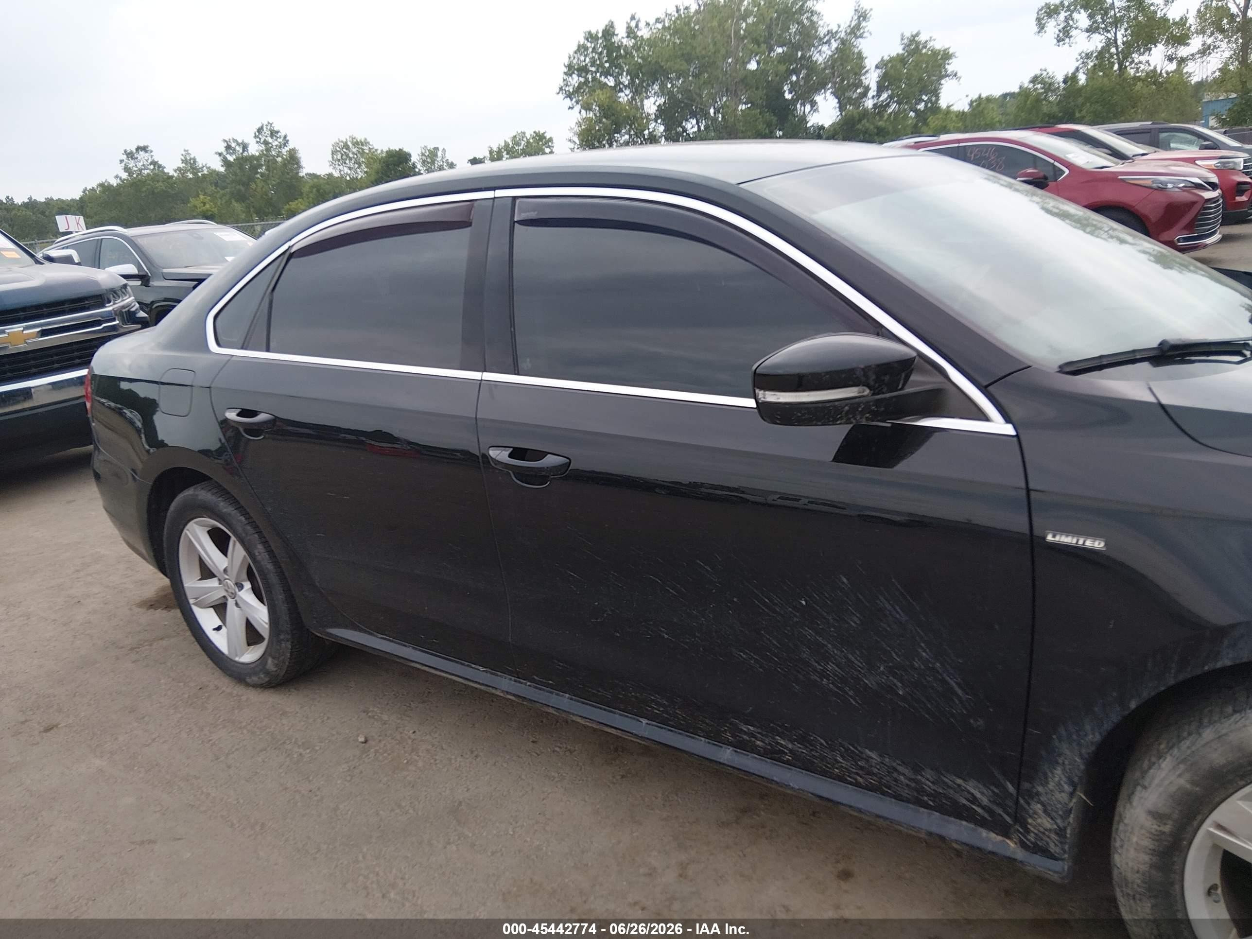 2015 Volkswagen Passat 1.8t Limited Edition Black vin: 1VWAT7A35FC115713