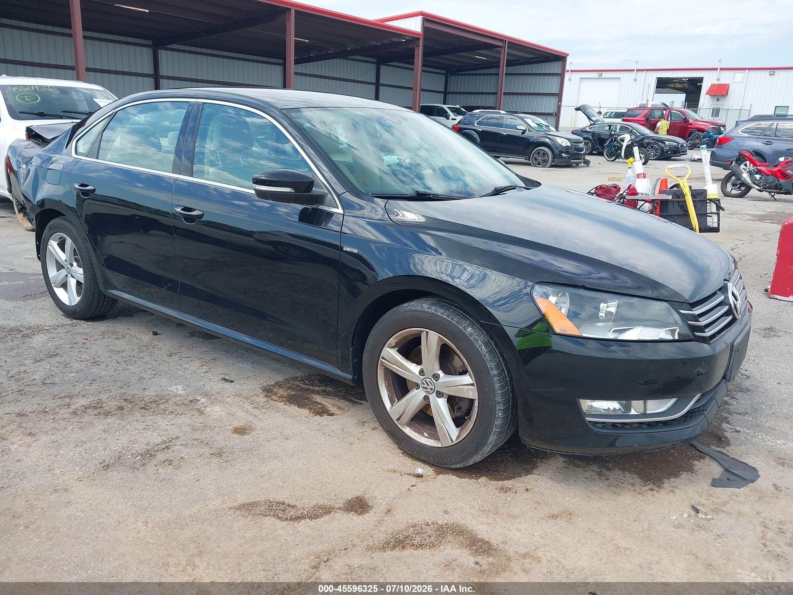 2015 Volkswagen Passat S Black vin: 1VWAT7A35FC117395