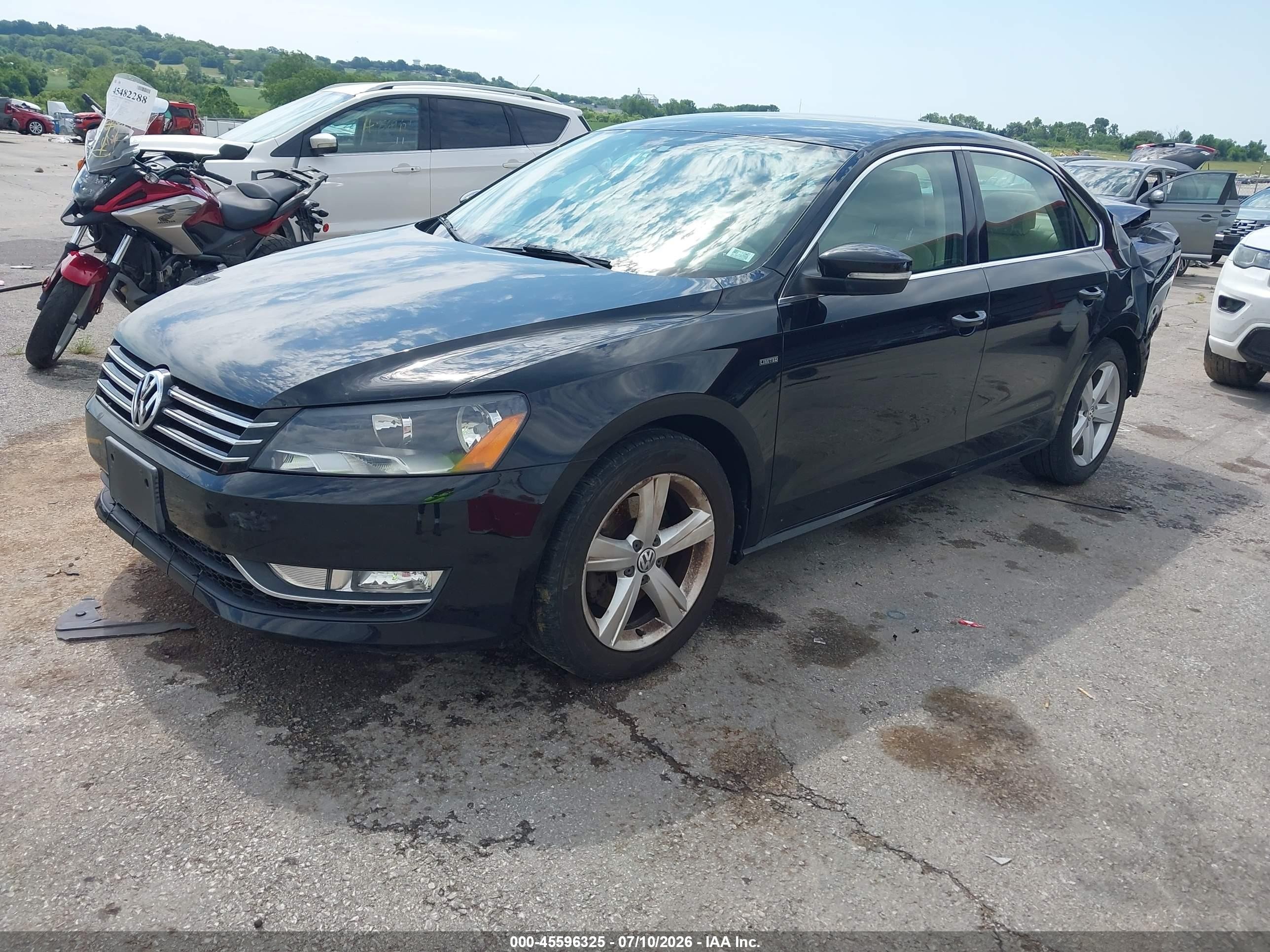 2015 Volkswagen Passat S Black vin: 1VWAT7A35FC117395