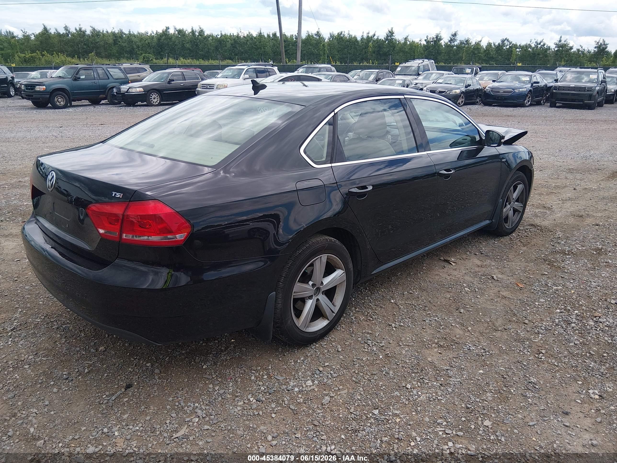 2015 Volkswagen Passat 1.8t Limited Edition Black vin: 1VWAT7A35FC122676