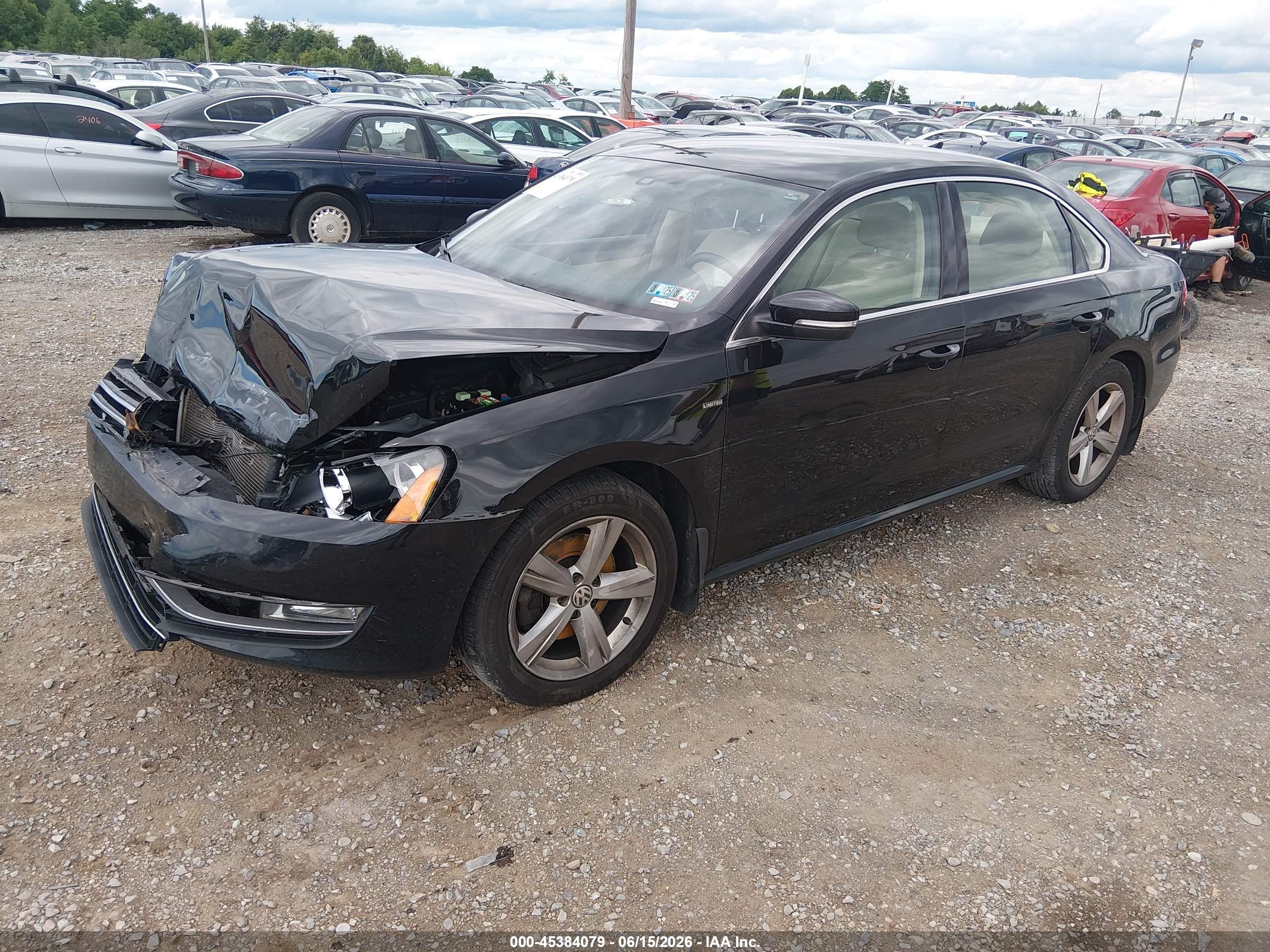 2015 Volkswagen Passat 1.8t Limited Edition Black vin: 1VWAT7A35FC122676