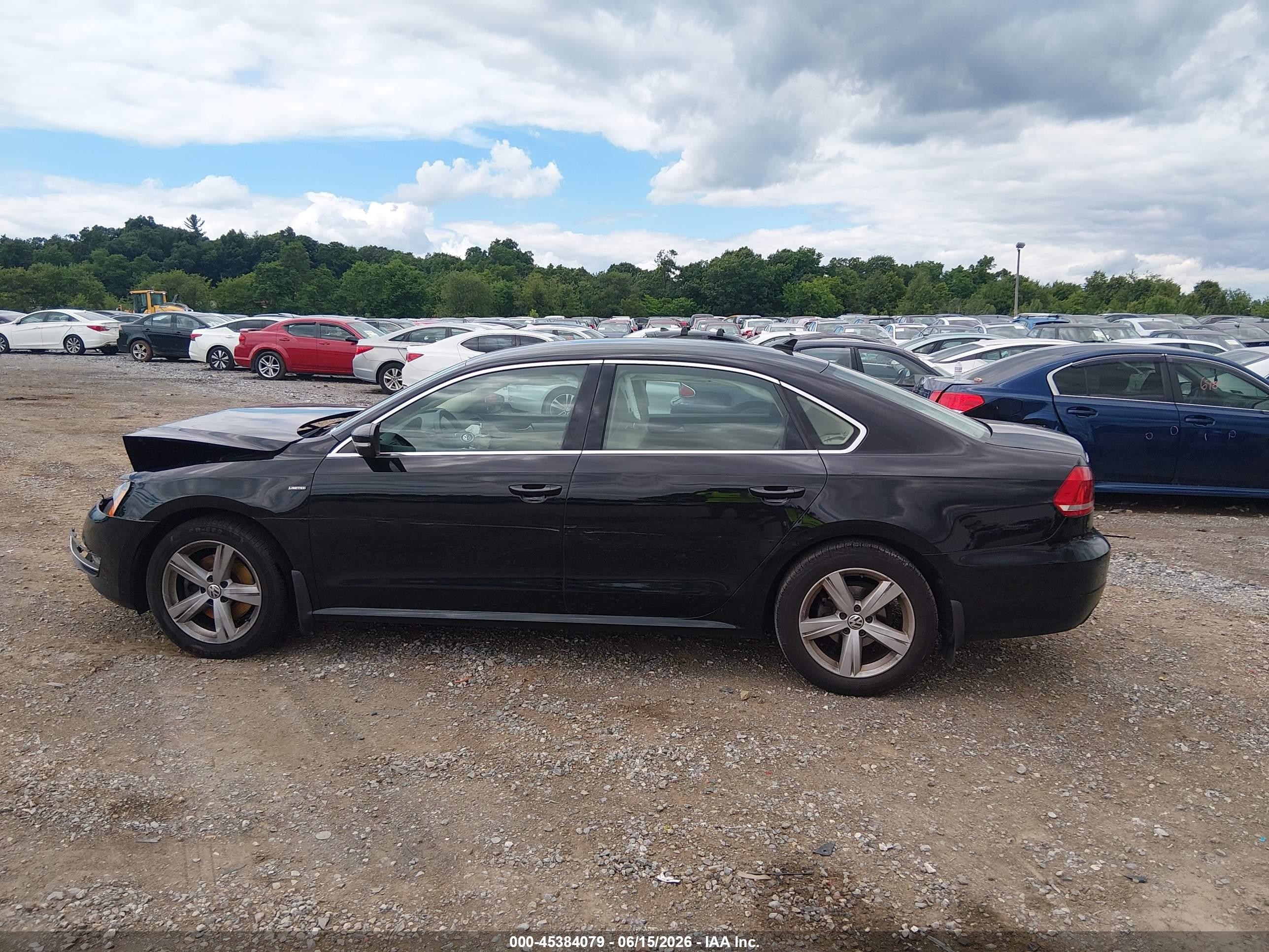 2015 Volkswagen Passat 1.8t Limited Edition Black vin: 1VWAT7A35FC122676