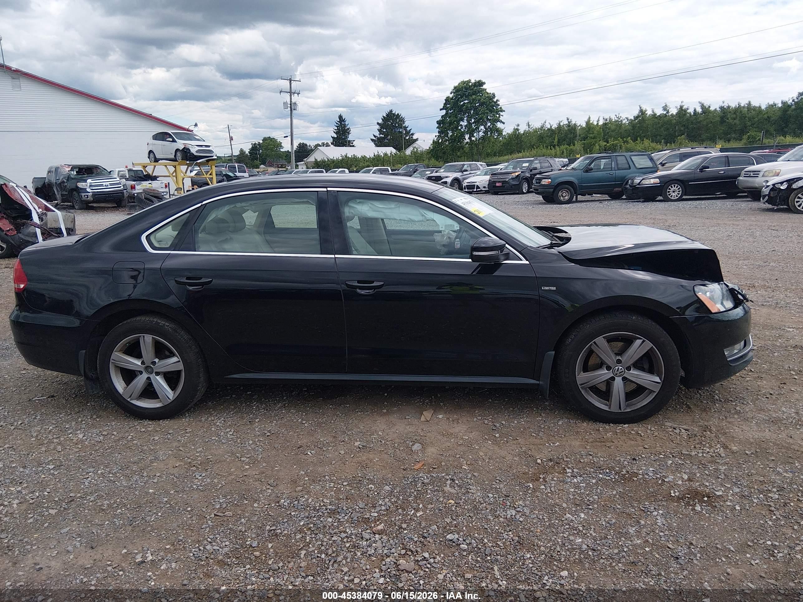 2015 Volkswagen Passat 1.8t Limited Edition Black vin: 1VWAT7A35FC122676