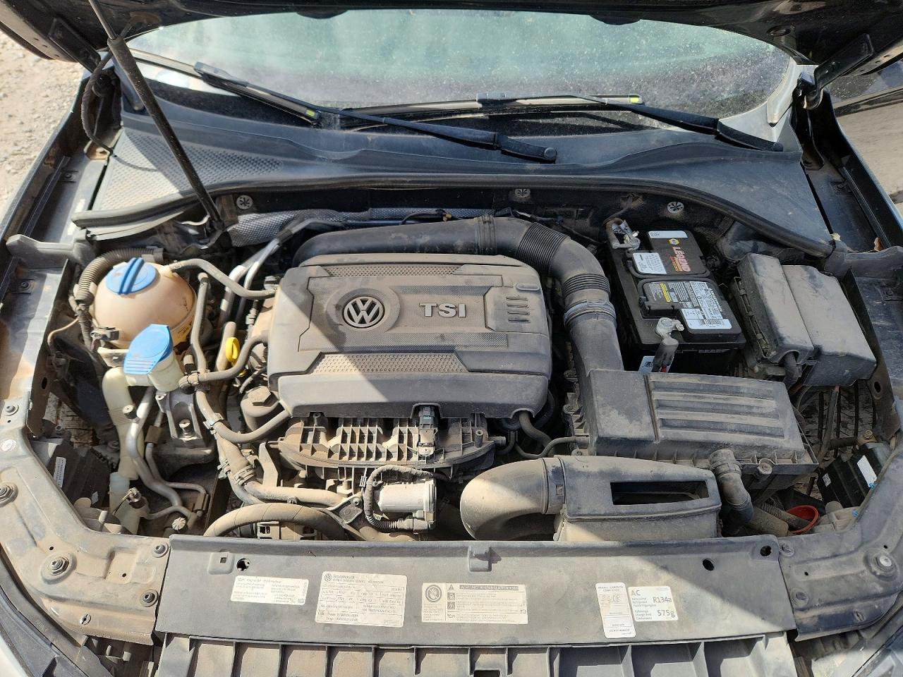 2014 Volkswagen Passat S Черный vin: 1VWAT7A36EC023122