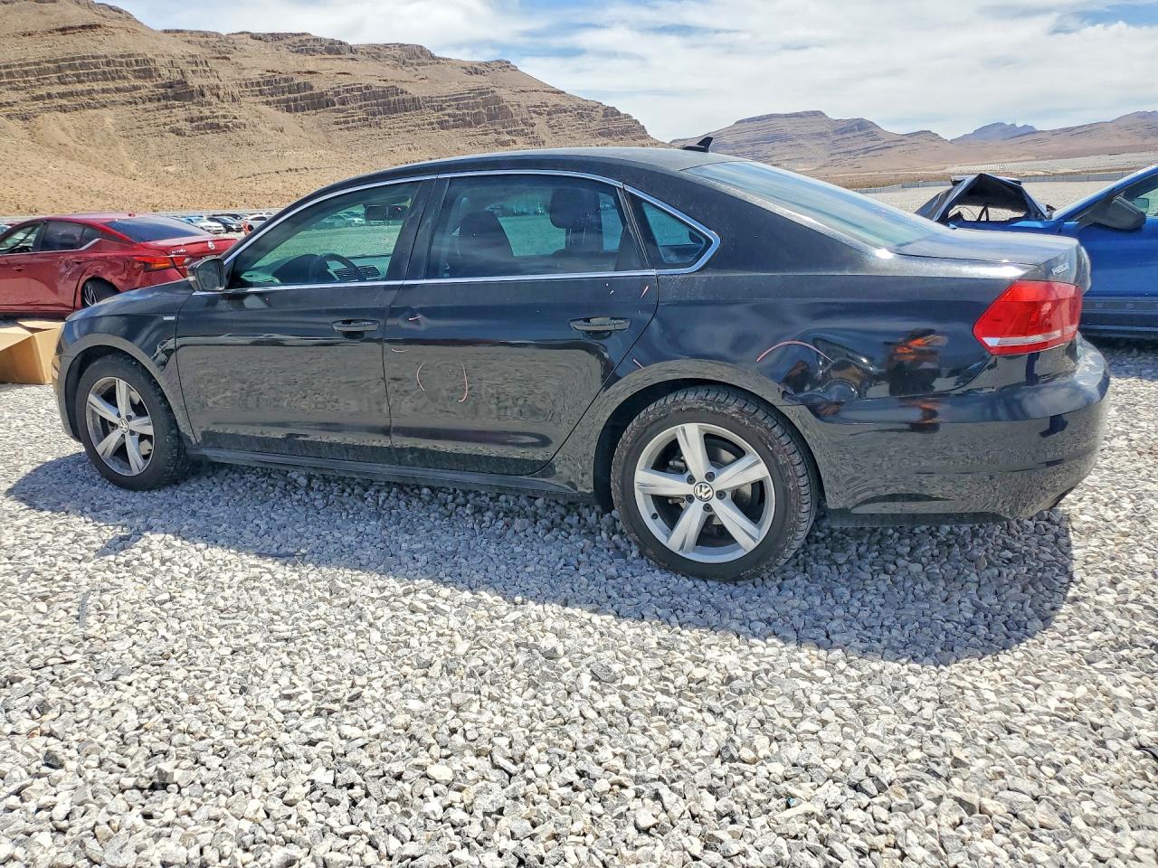 2014 Volkswagen Passat S Black vin: 1VWAT7A36EC032354