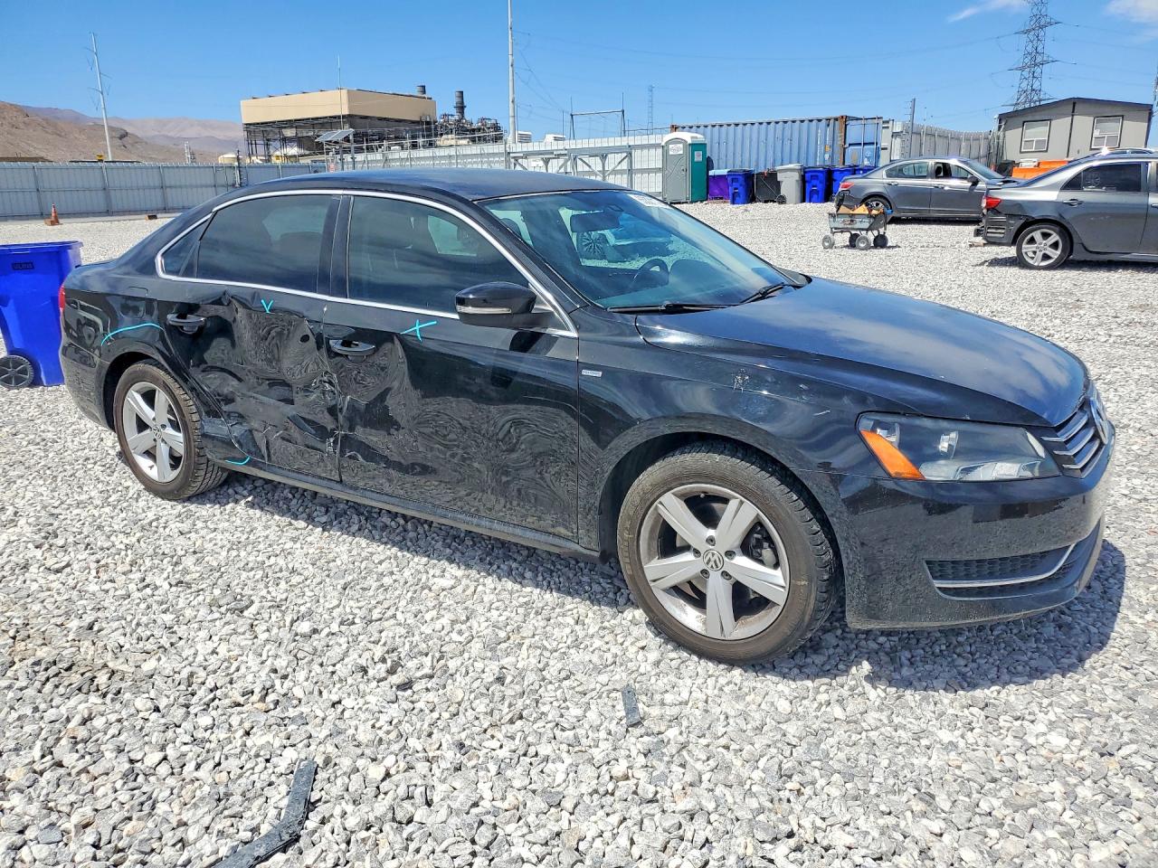 2014 Volkswagen Passat S Black vin: 1VWAT7A36EC032354