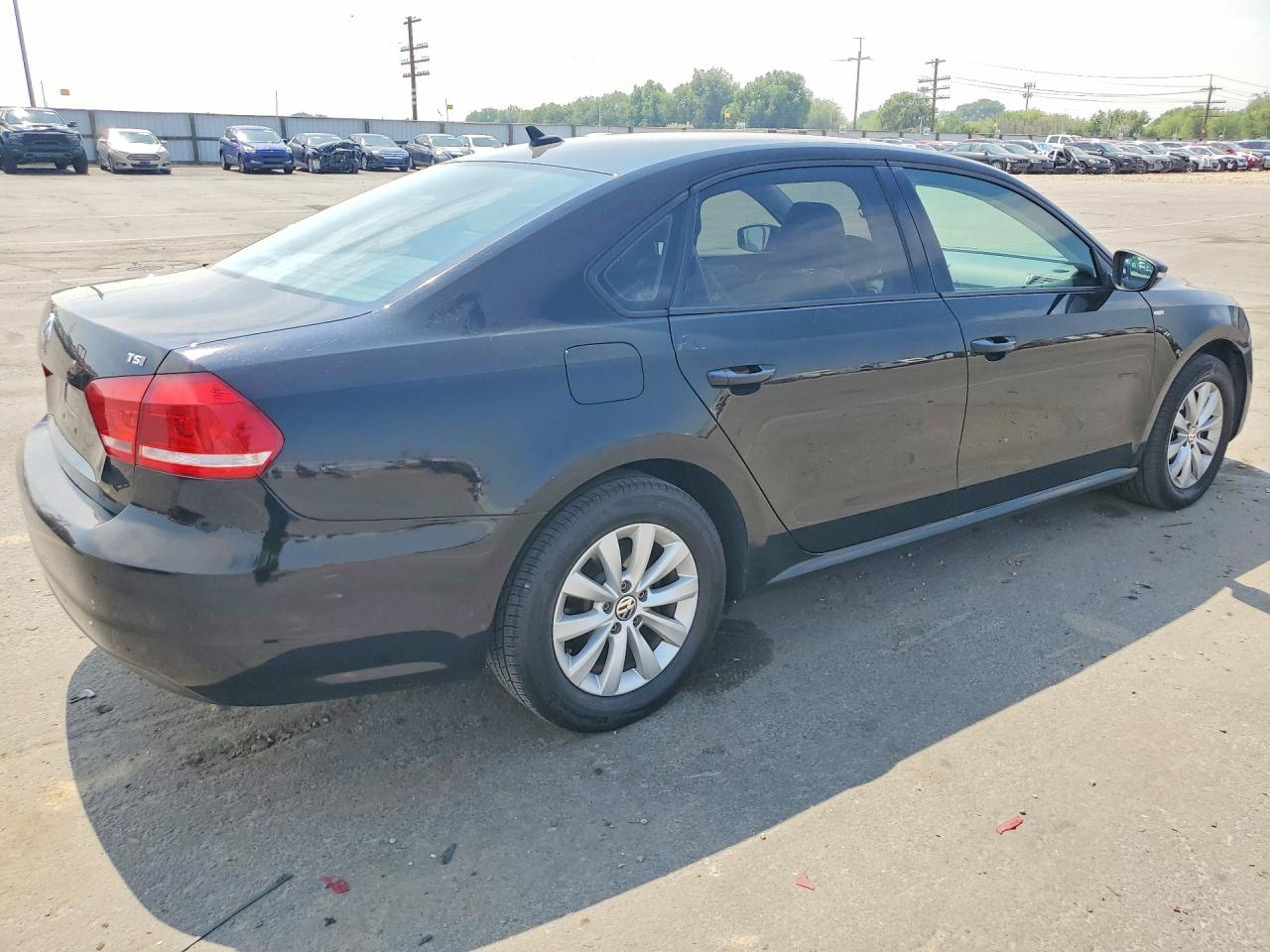 2014 Volkswagen Passat S Black vin: 1VWAT7A36EC071297
