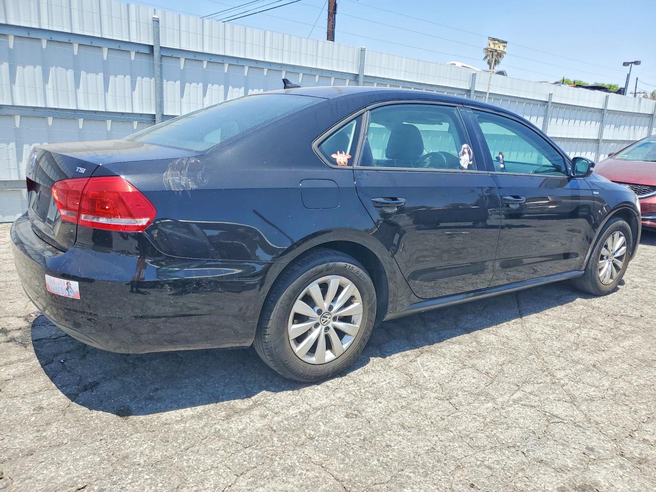 2014 Volkswagen Passat S Black vin: 1VWAT7A36EC095003