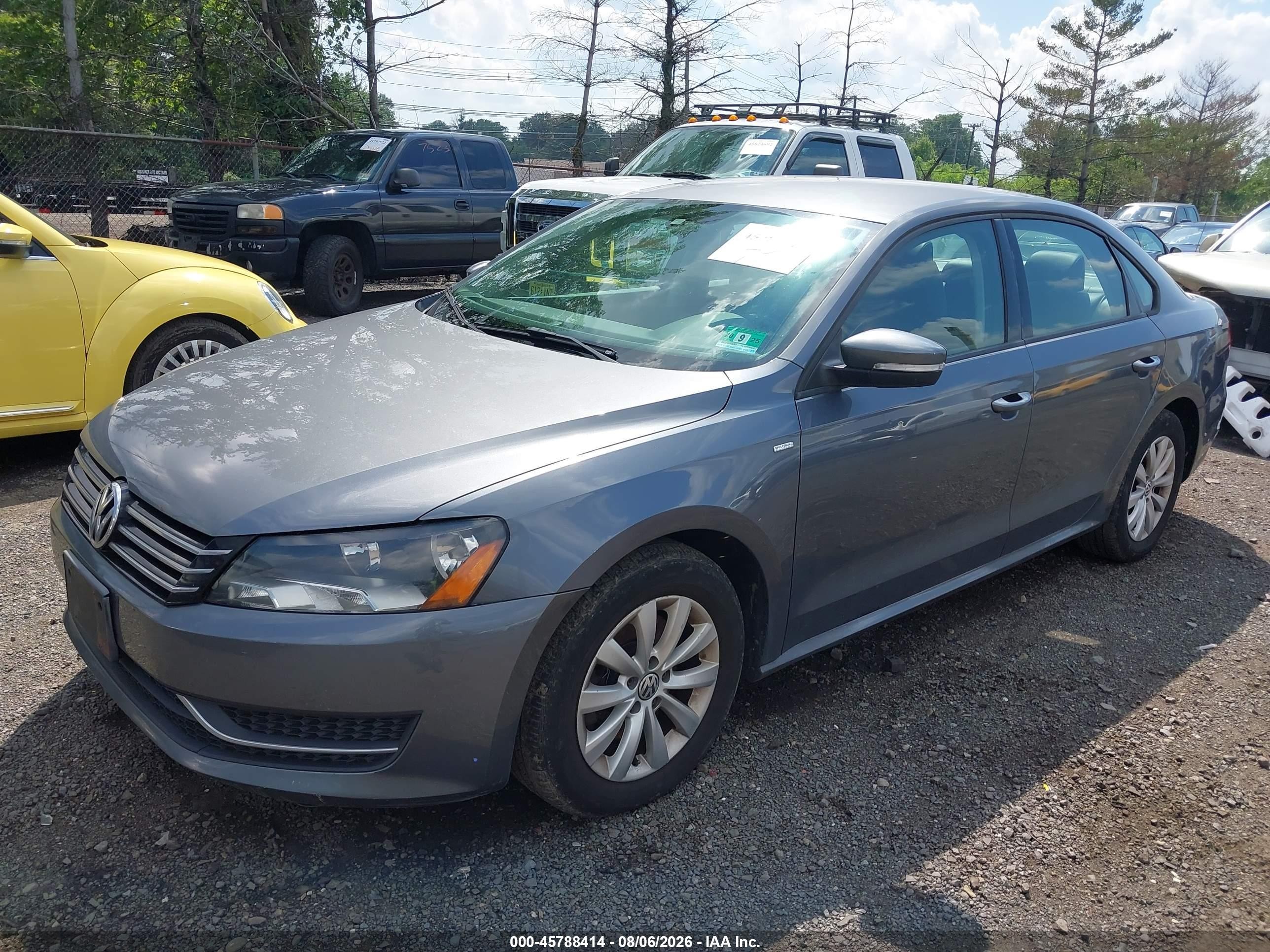 2014 Volkswagen Passat 1.8t Wolfsburg Edition Gray vin: 1VWAT7A36EC103083