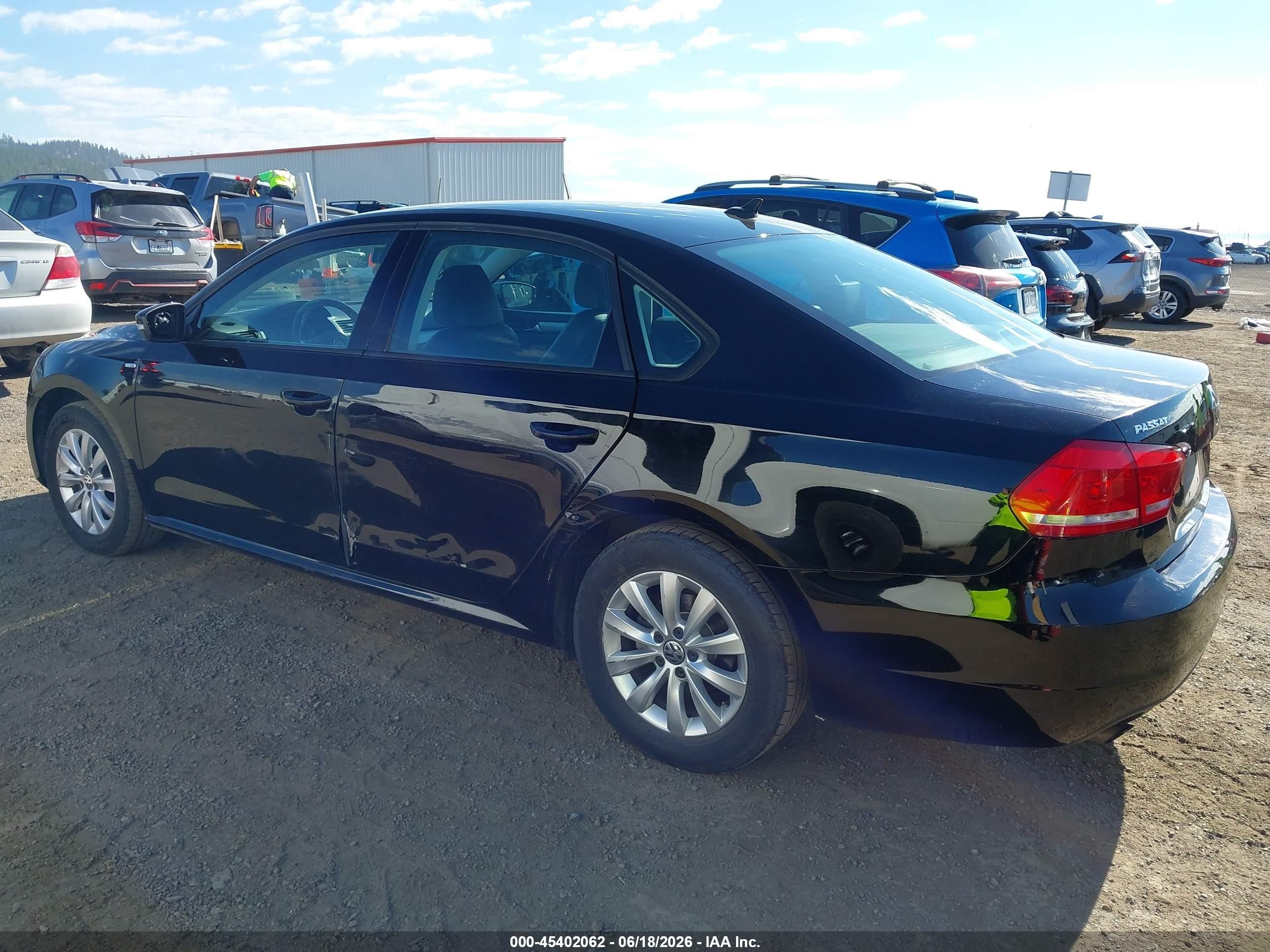 2015 Volkswagen Passat 1.8t Wolfsburg Edition Black vin: 1VWAT7A36FC080714