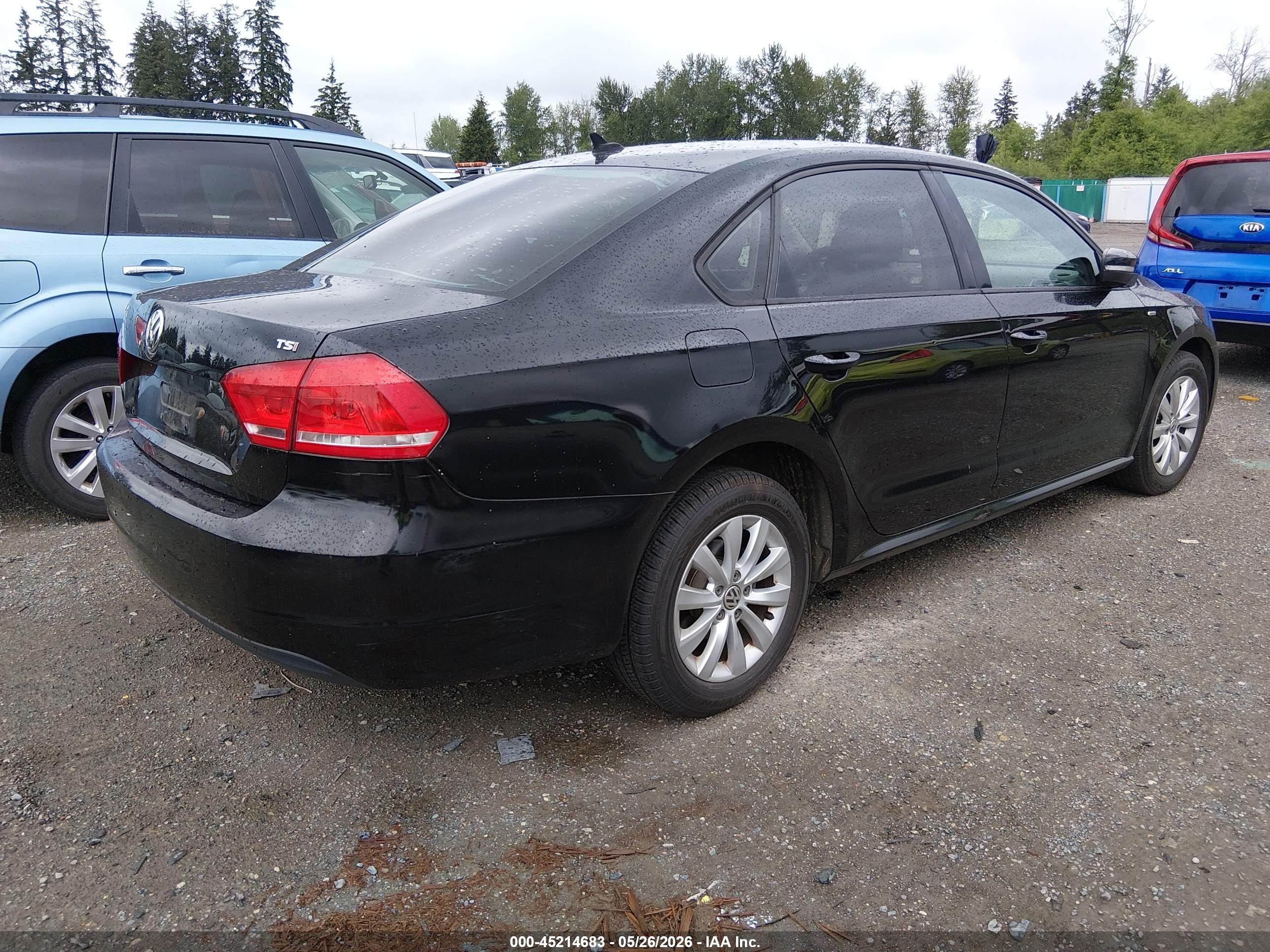 2015 Volkswagen Passat 1.8t Wolfsburg Edition Black vin: 1VWAT7A36FC082527