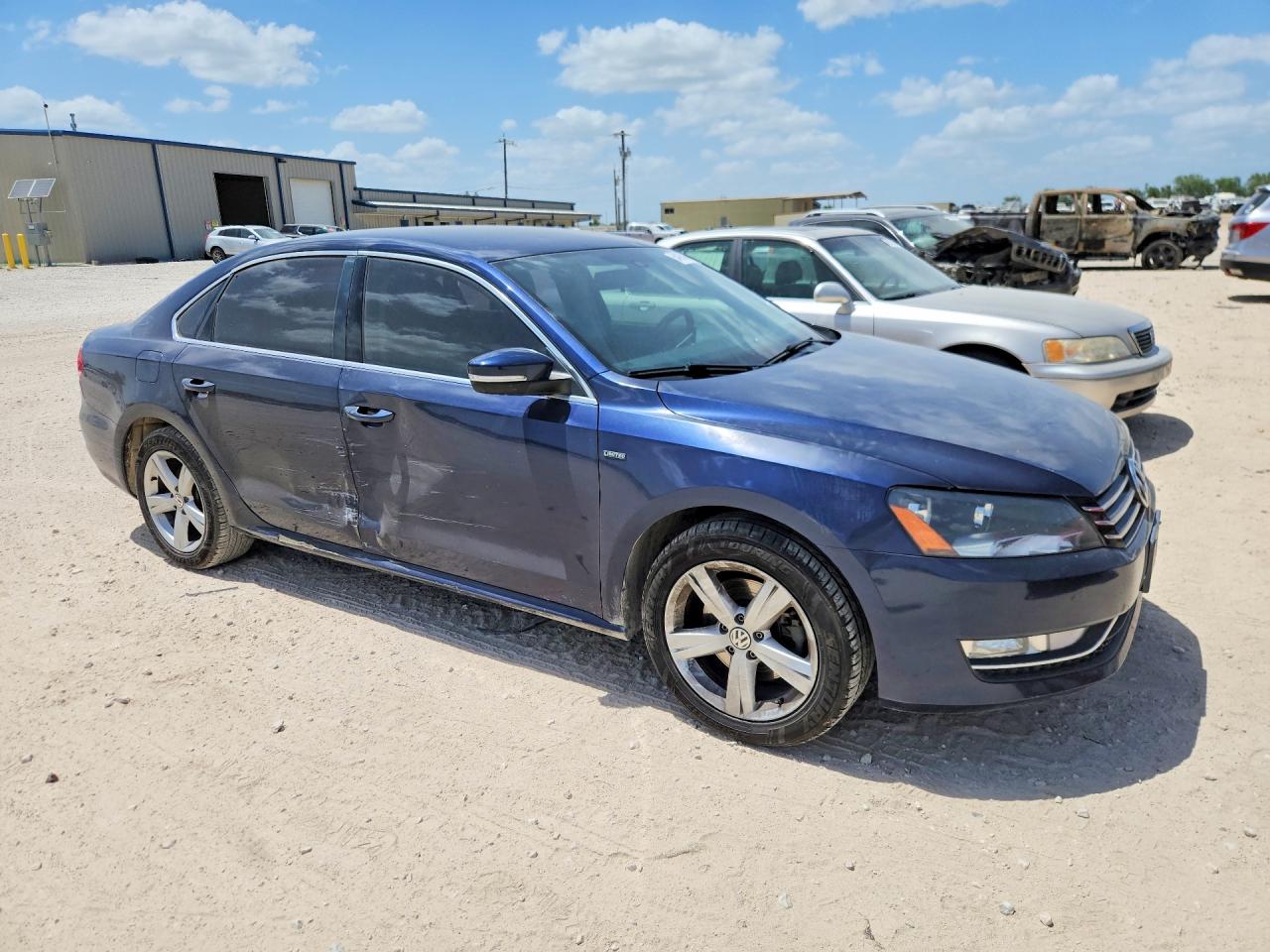2015 Volkswagen Passat S Blue vin: 1VWAT7A36FC117714